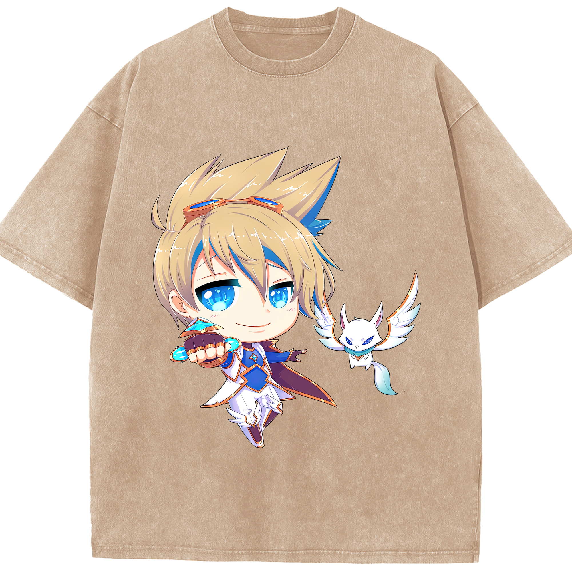 リーグ・オブ・レジェンド League of Legends LOL 綿100% ヴィンテージ風 半袖Tシャツ（フロントプリント）
