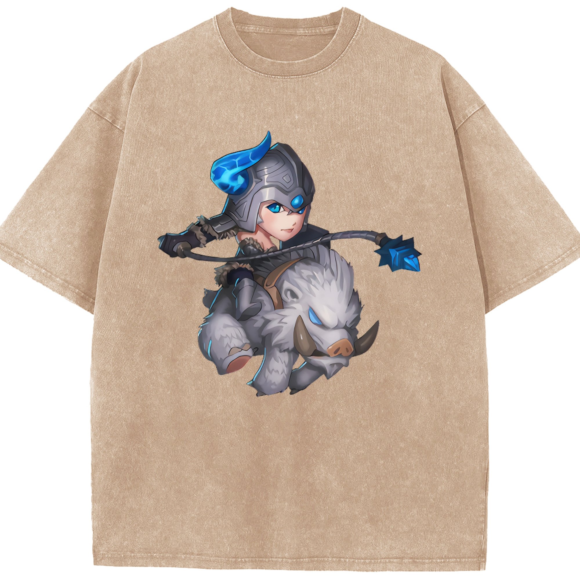 リーグ・オブ・レジェンド League of Legends LOL 綿100% ヴィンテージ風 半袖Tシャツ（フロントプリント）