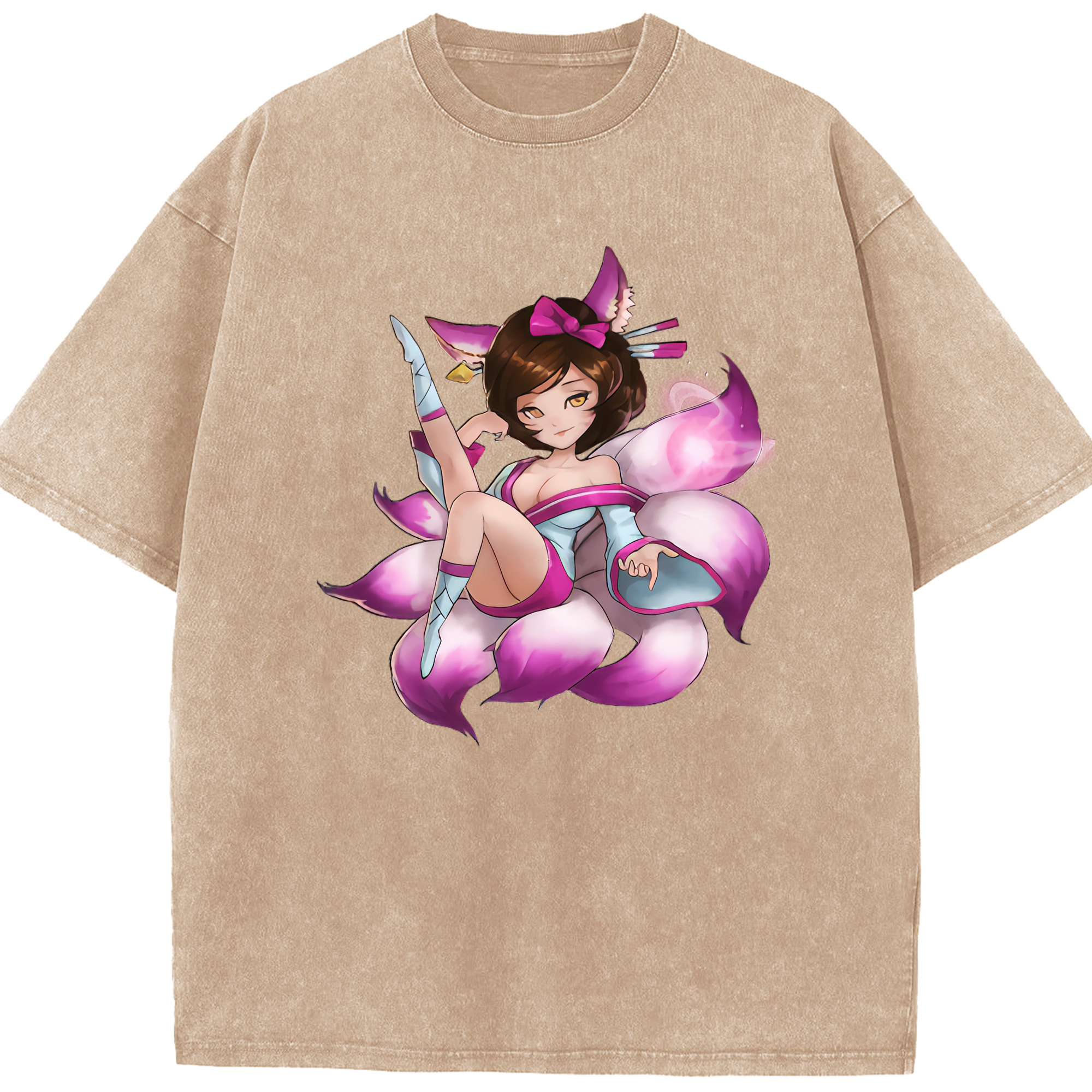リーグ・オブ・レジェンド League of Legends LOL 綿100% ヴィンテージ風 半袖Tシャツ（フロントプリント）