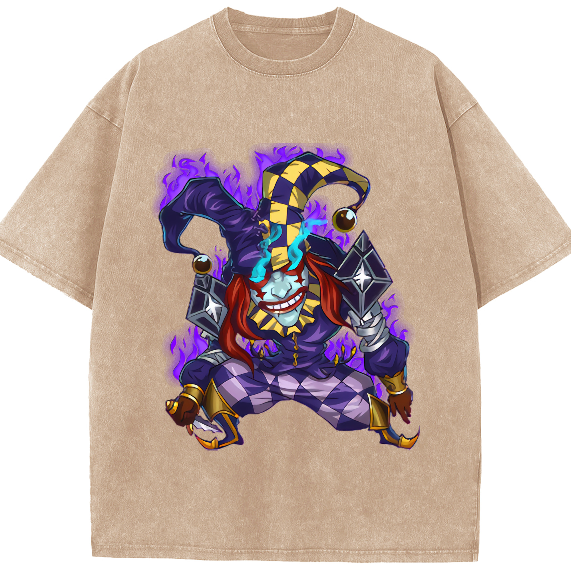 リーグ・オブ・レジェンド League of Legends LOL 綿100% ヴィンテージ風 半袖Tシャツ（フロントプリント）