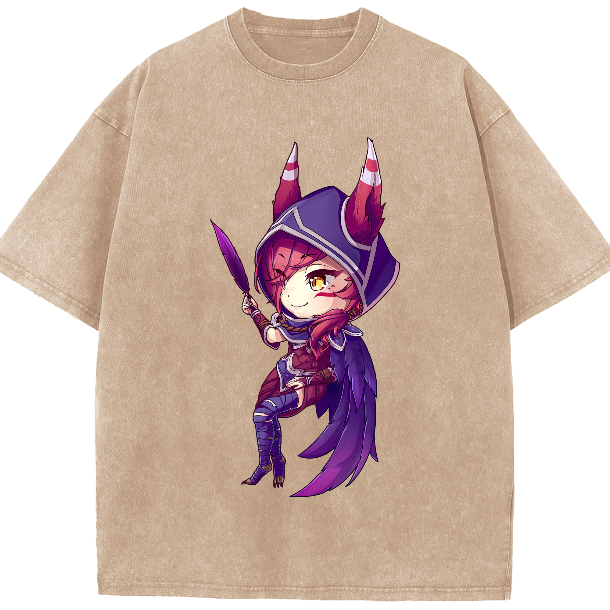 リーグ・オブ・レジェンド League of Legends LOL 綿100% ヴィンテージ風 半袖Tシャツ（フロントプリント）