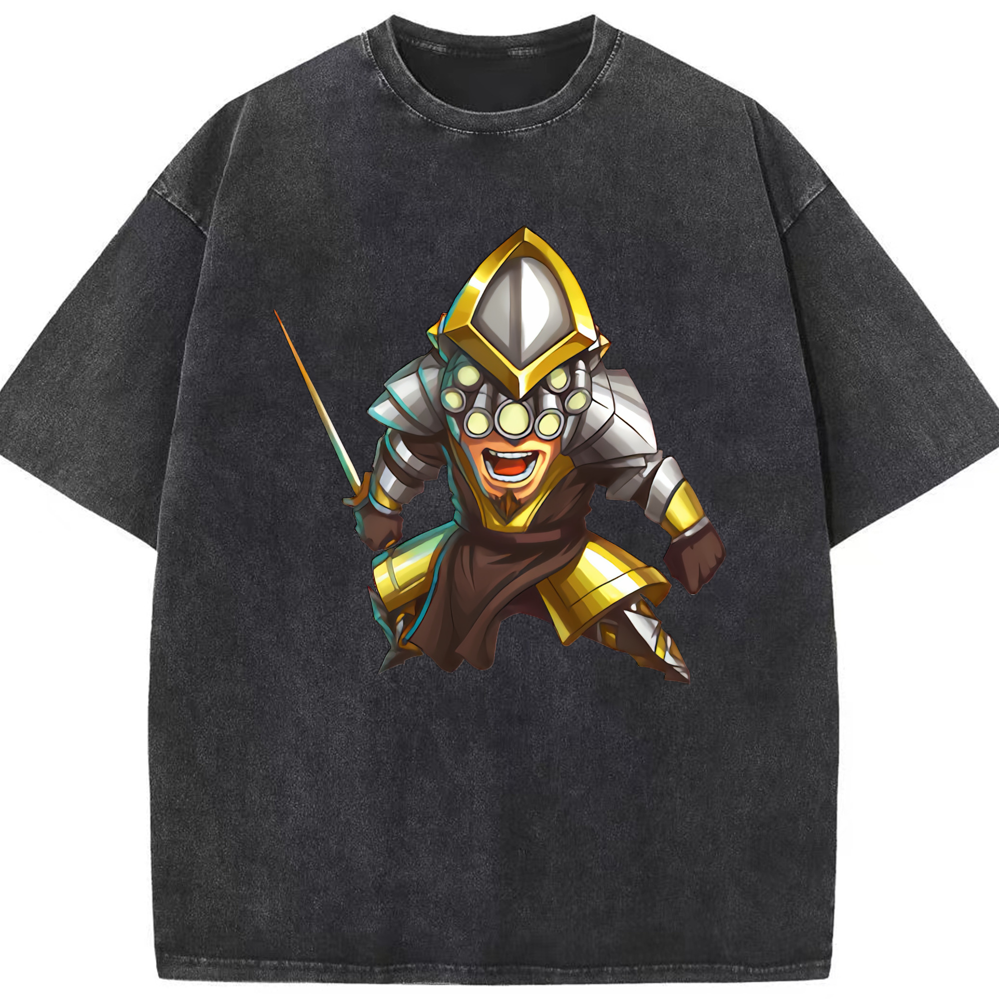 （画像用） リーグ・オブ・レジェンド League of Legends LOL 綿100% ヴィンテージ風 半袖Tシャツ（フロントプリント）