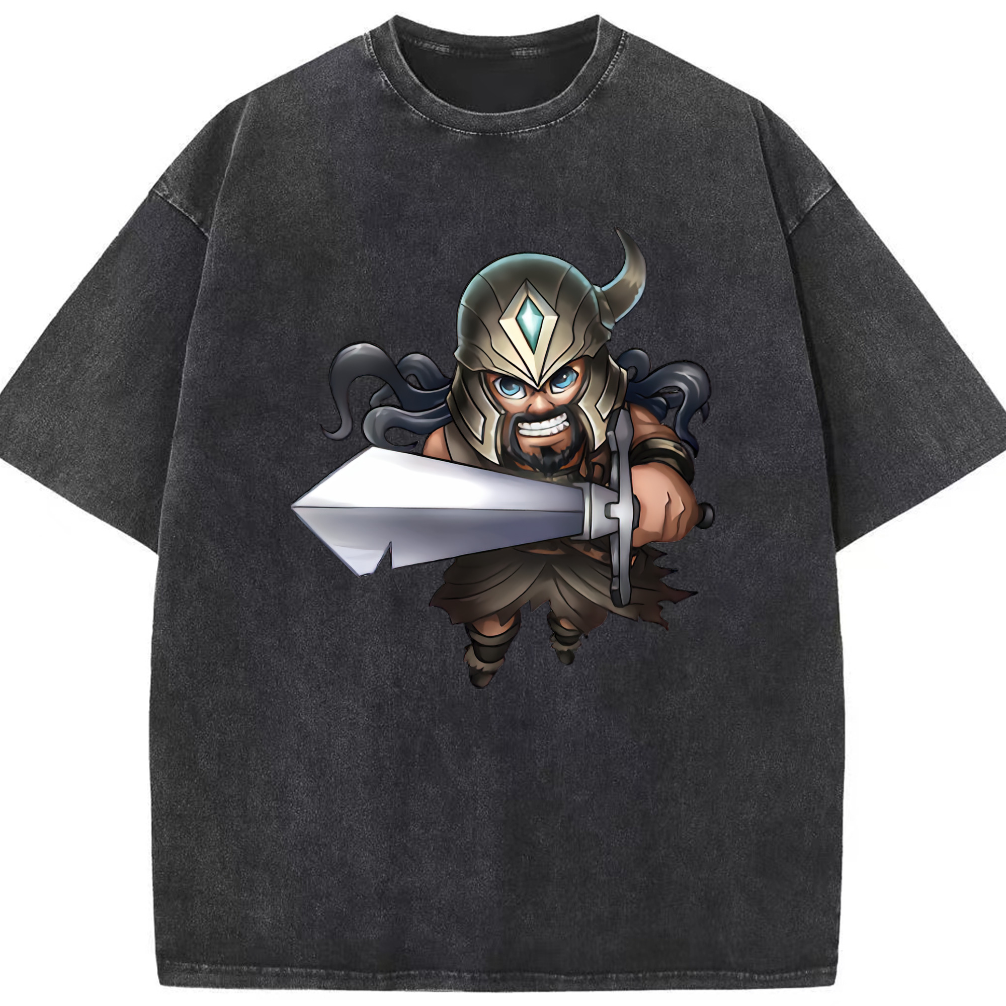 （画像用） リーグ・オブ・レジェンド League of Legends LOL 綿100% ヴィンテージ風 半袖Tシャツ（フロントプリント）