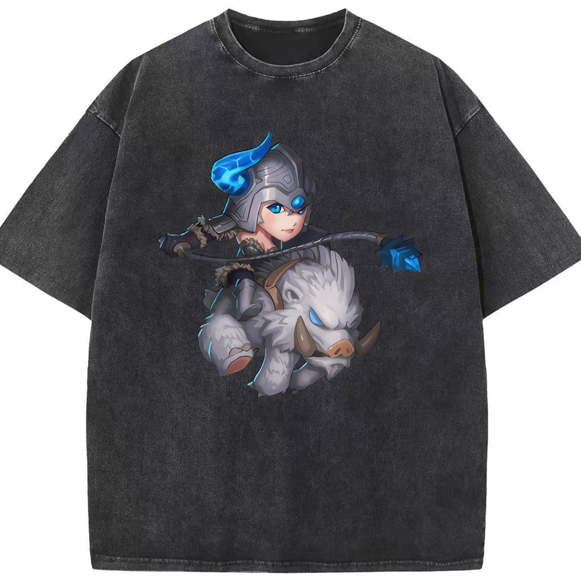 リーグ・オブ・レジェンド League of Legends LOL 綿100% ヴィンテージ風 半袖Tシャツ（フロントプリント）