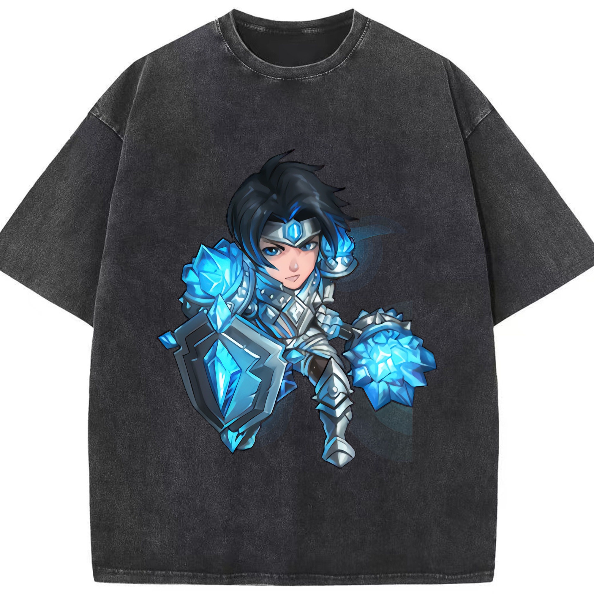 リーグ・オブ・レジェンド League of Legends LOL 綿100% ヴィンテージ風 半袖Tシャツ（フロントプリント）