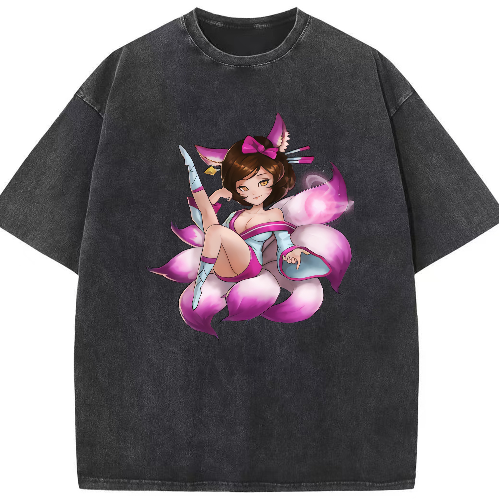 リーグ・オブ・レジェンド League of Legends LOL 綿100% ヴィンテージ風 半袖Tシャツ（フロントプリント）