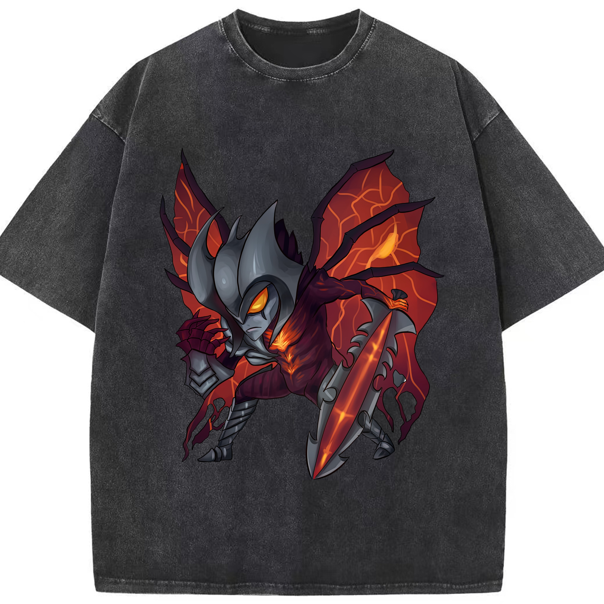 リーグ・オブ・レジェンド League of Legends LOL 綿100% ヴィンテージ風 半袖Tシャツ（フロントプリント）