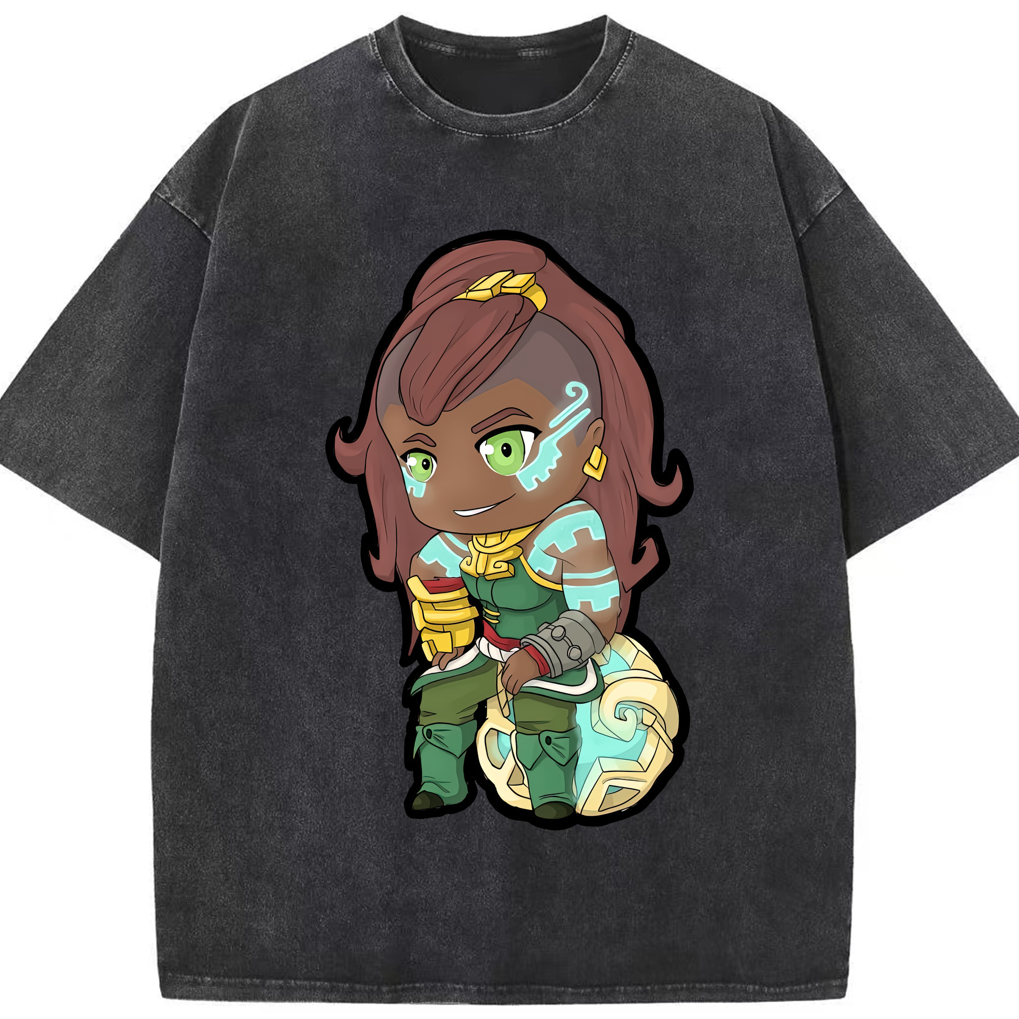 リーグ・オブ・レジェンド League of Legends LOL 綿100% ヴィンテージ風 半袖Tシャツ（フロントプリント）