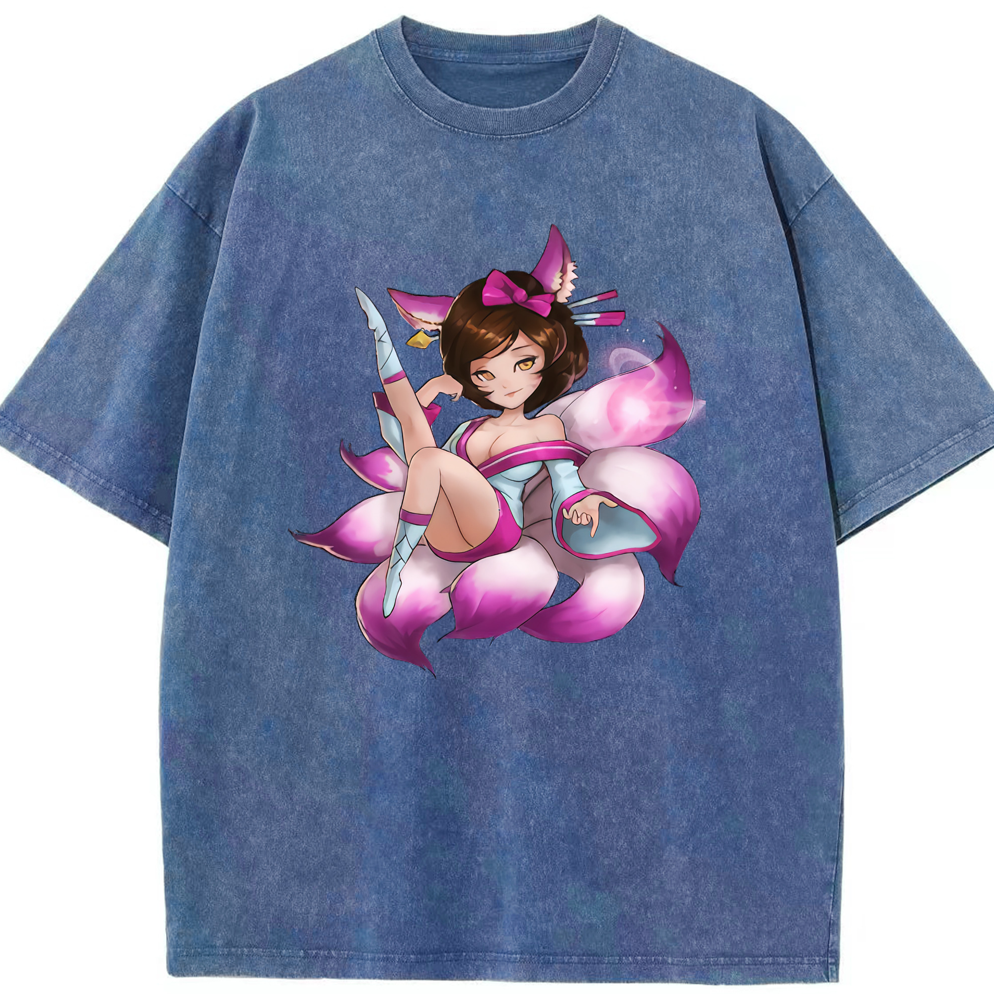 リーグ・オブ・レジェンド League of Legends LOL 綿100% ヴィンテージ風 半袖Tシャツ（フロントプリント）