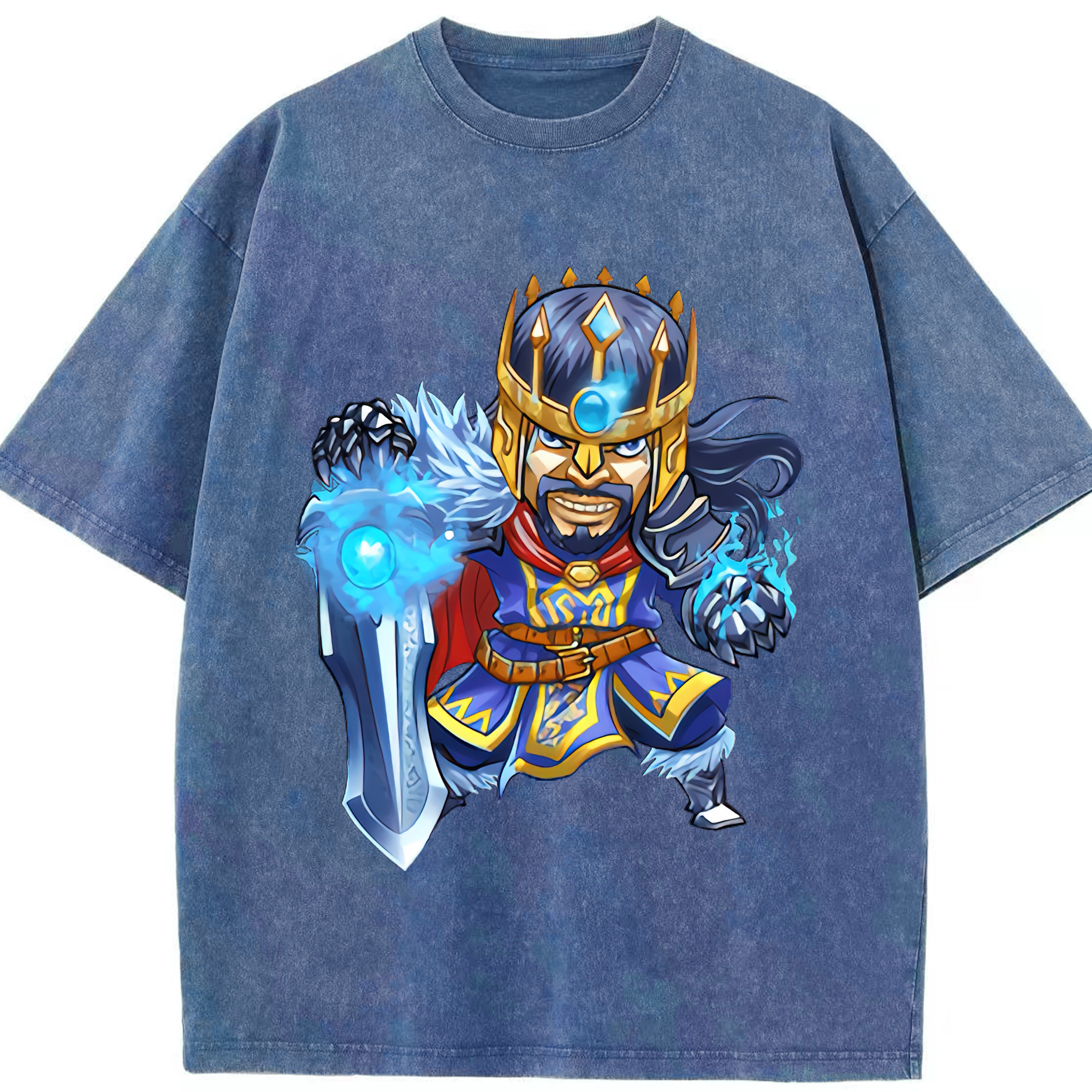 リーグ・オブ・レジェンド League of Legends LOL 綿100% ヴィンテージ風 半袖Tシャツ（フロントプリント）