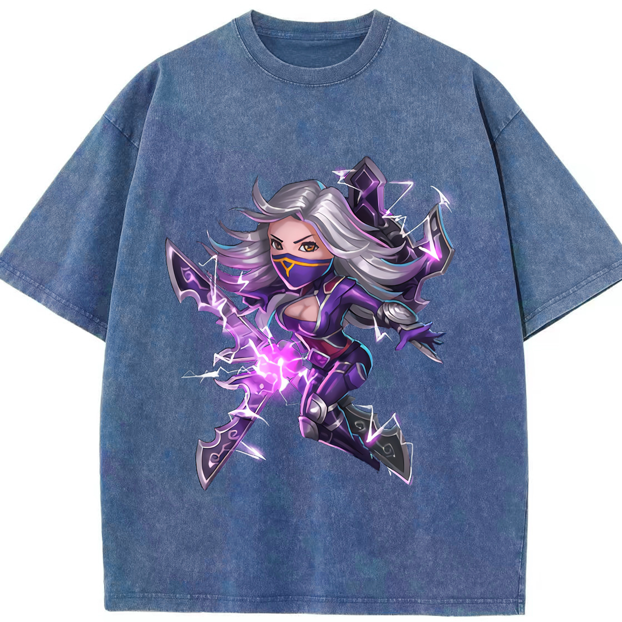 リーグ・オブ・レジェンド League of Legends LOL 綿100% ヴィンテージ風 半袖Tシャツ（フロントプリント）