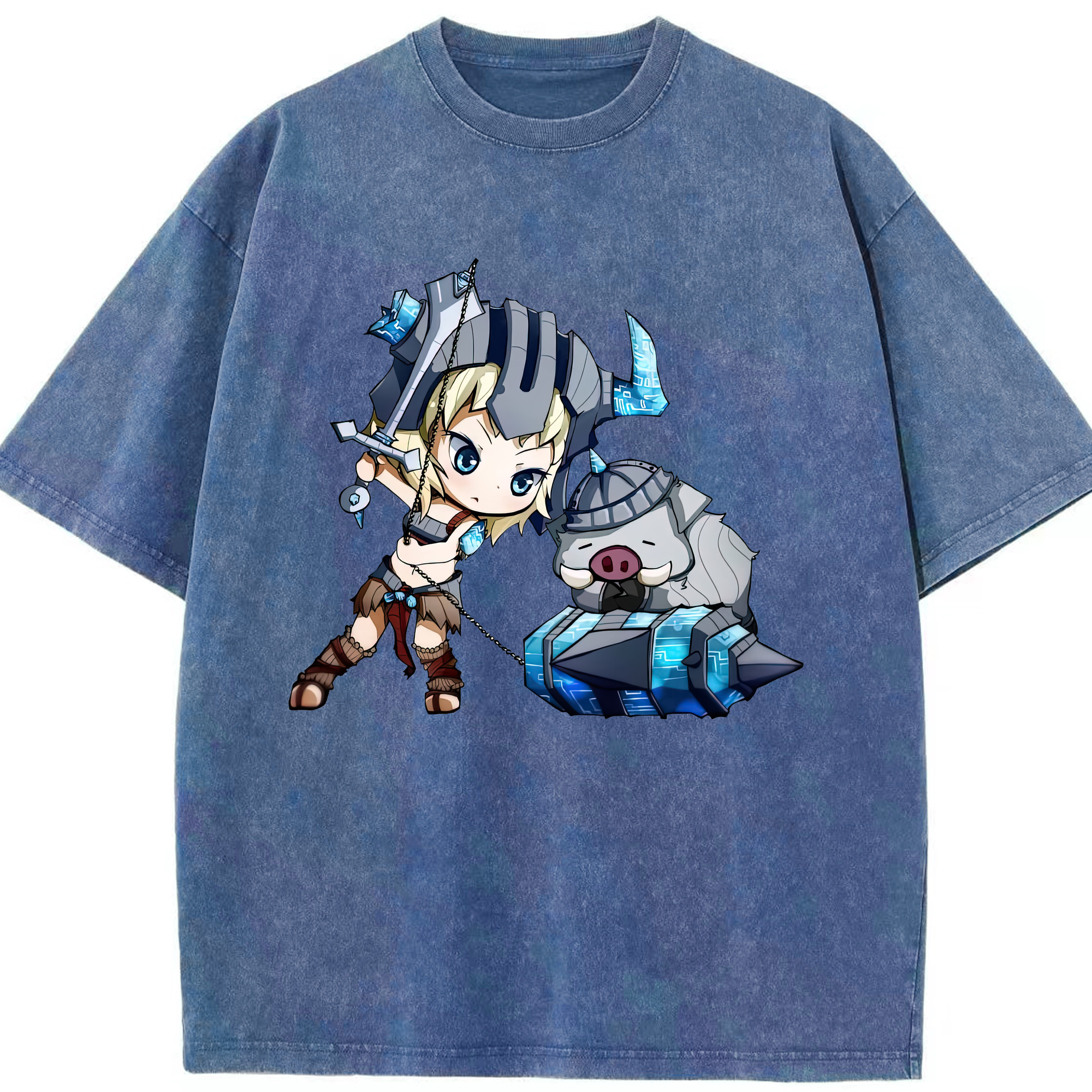 リーグ・オブ・レジェンド League of Legends LOL 綿100% ヴィンテージ風 半袖Tシャツ（フロントプリント）