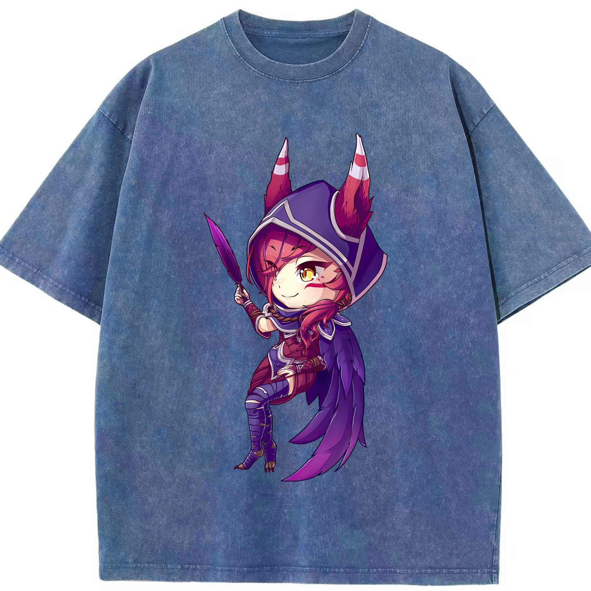 リーグ・オブ・レジェンド League of Legends LOL 綿100% ヴィンテージ風 半袖Tシャツ（フロントプリント）