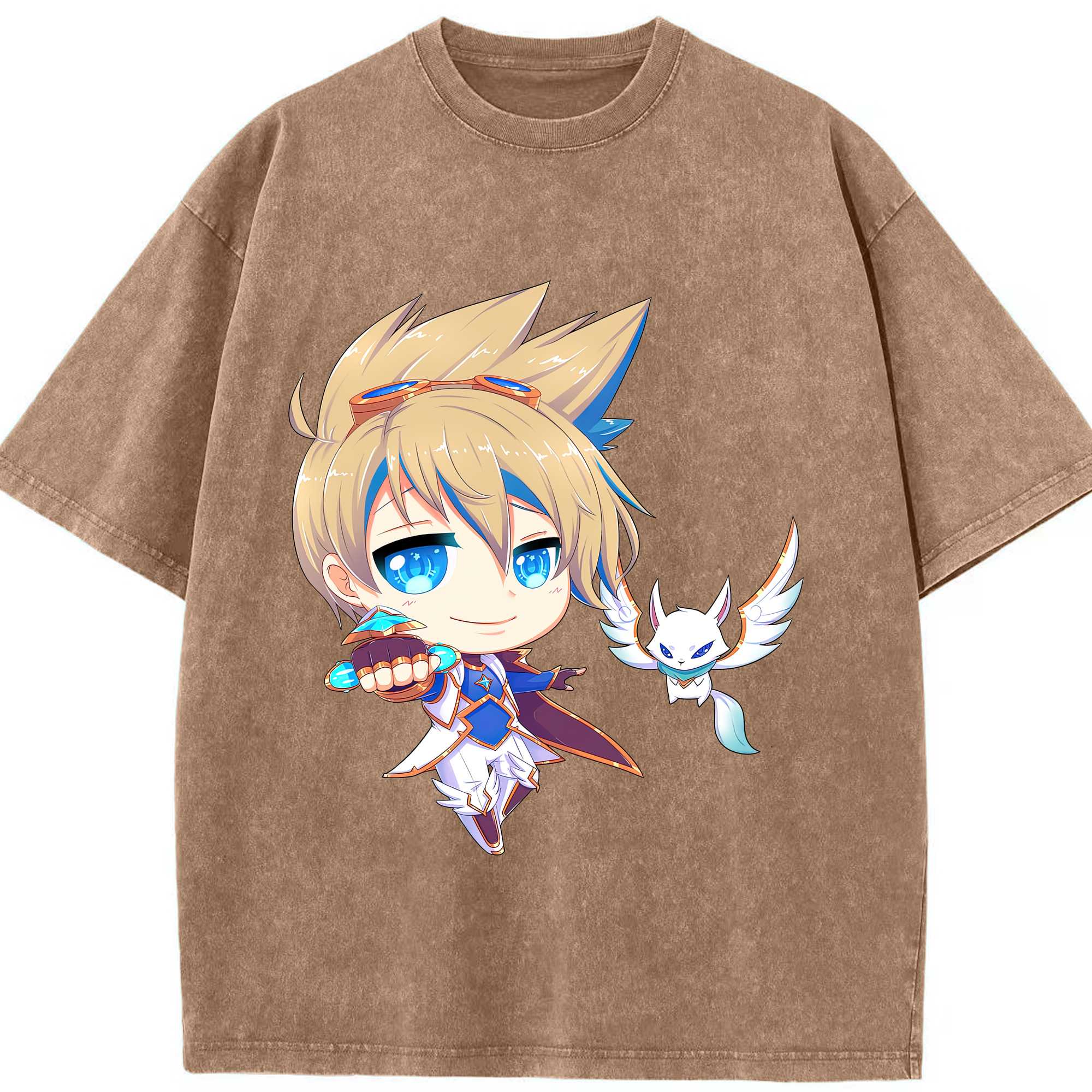 リーグ・オブ・レジェンド League of Legends LOL 綿100% ヴィンテージ風 半袖Tシャツ（フロントプリント）
