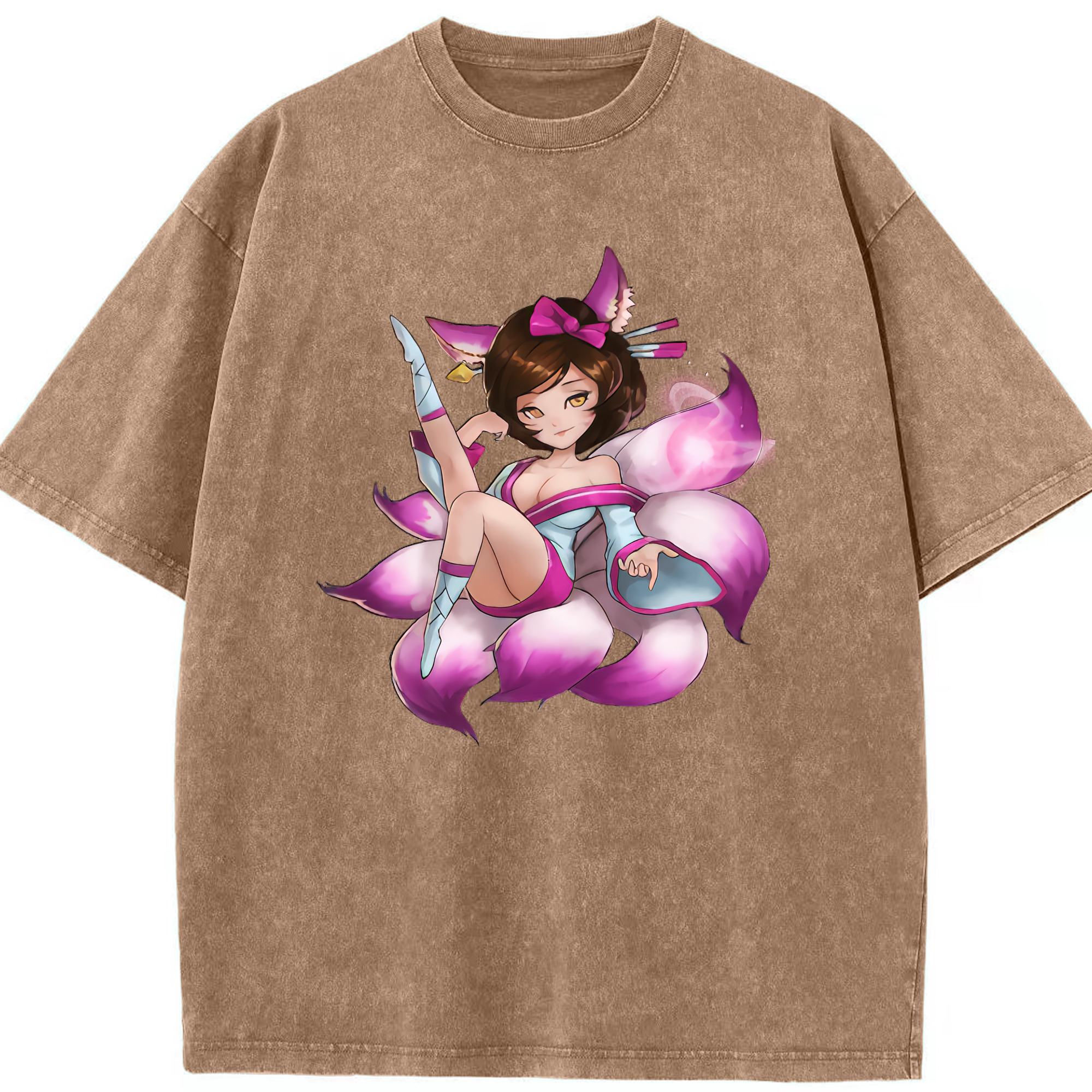 リーグ・オブ・レジェンド League of Legends LOL 綿100% ヴィンテージ風 半袖Tシャツ（フロントプリント）
