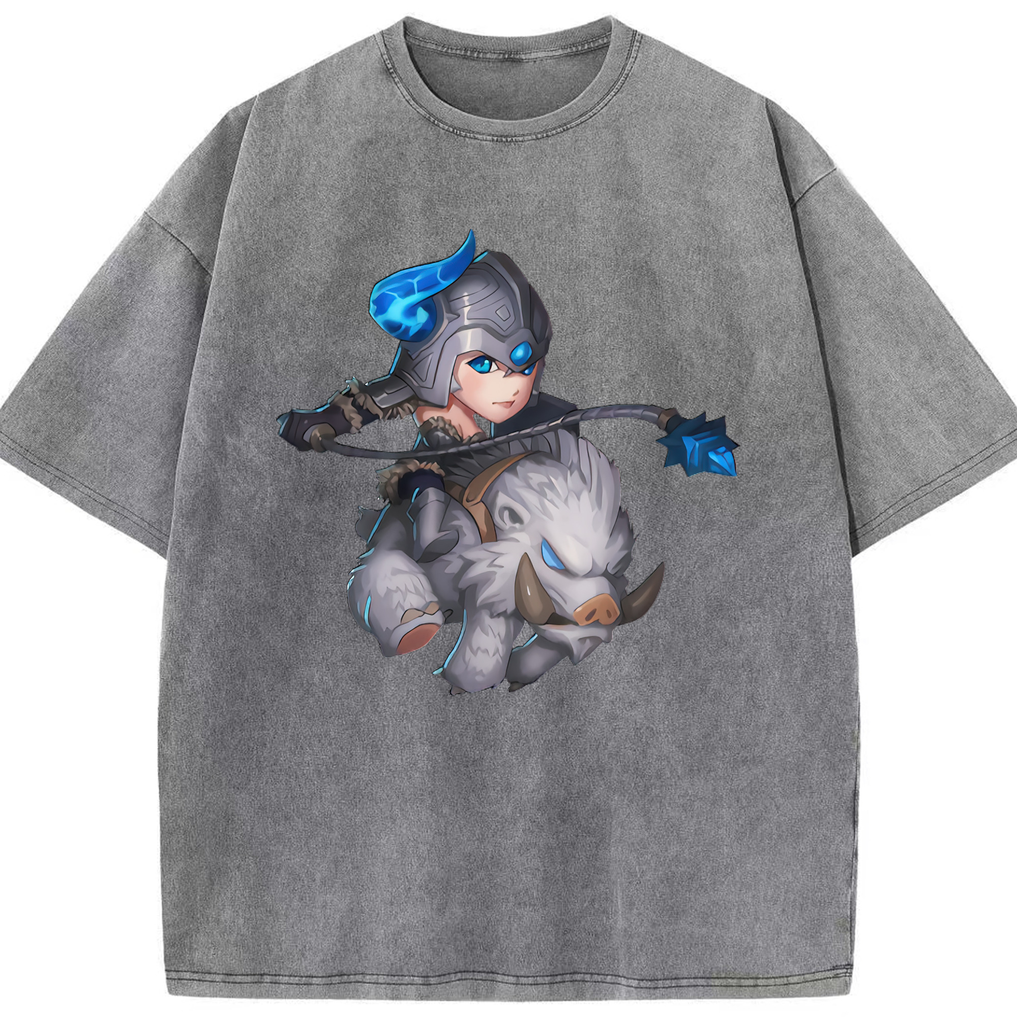 リーグ・オブ・レジェンド League of Legends LOL 綿100% ヴィンテージ風 半袖Tシャツ（フロントプリント）
