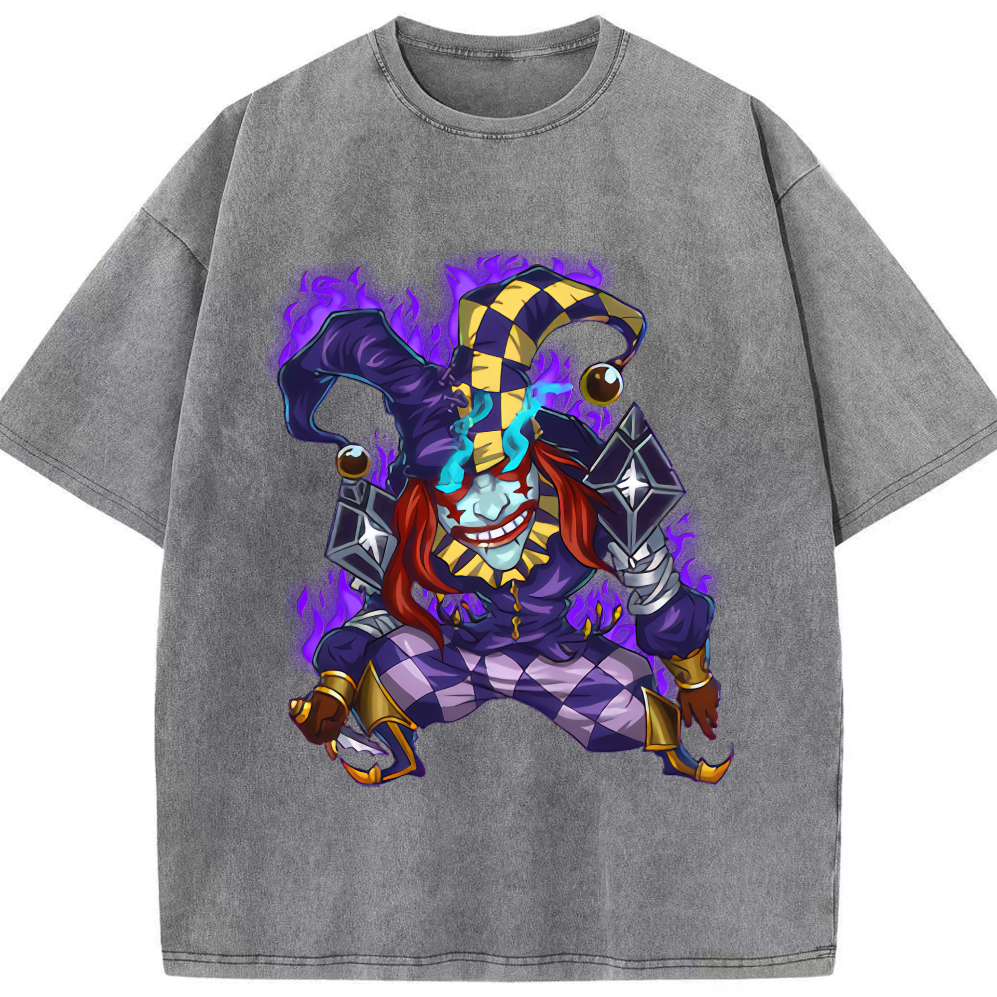 リーグ・オブ・レジェンド League of Legends LOL 綿100% ヴィンテージ風 半袖Tシャツ（フロントプリント）
