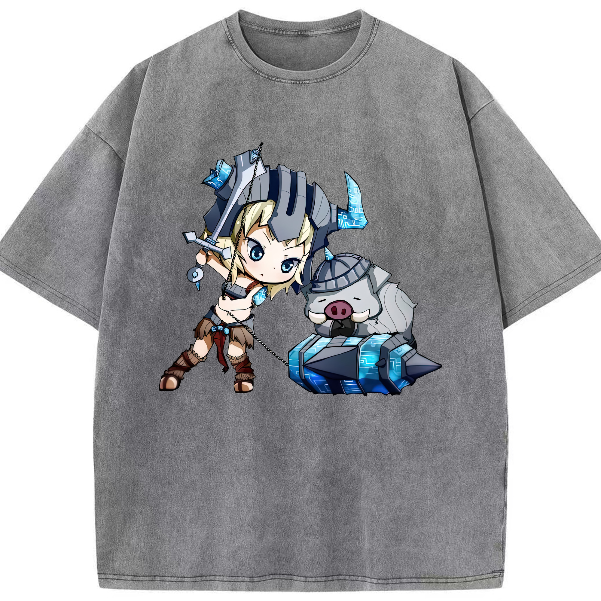 リーグ・オブ・レジェンド League of Legends LOL 綿100% ヴィンテージ風 半袖Tシャツ（フロントプリント）