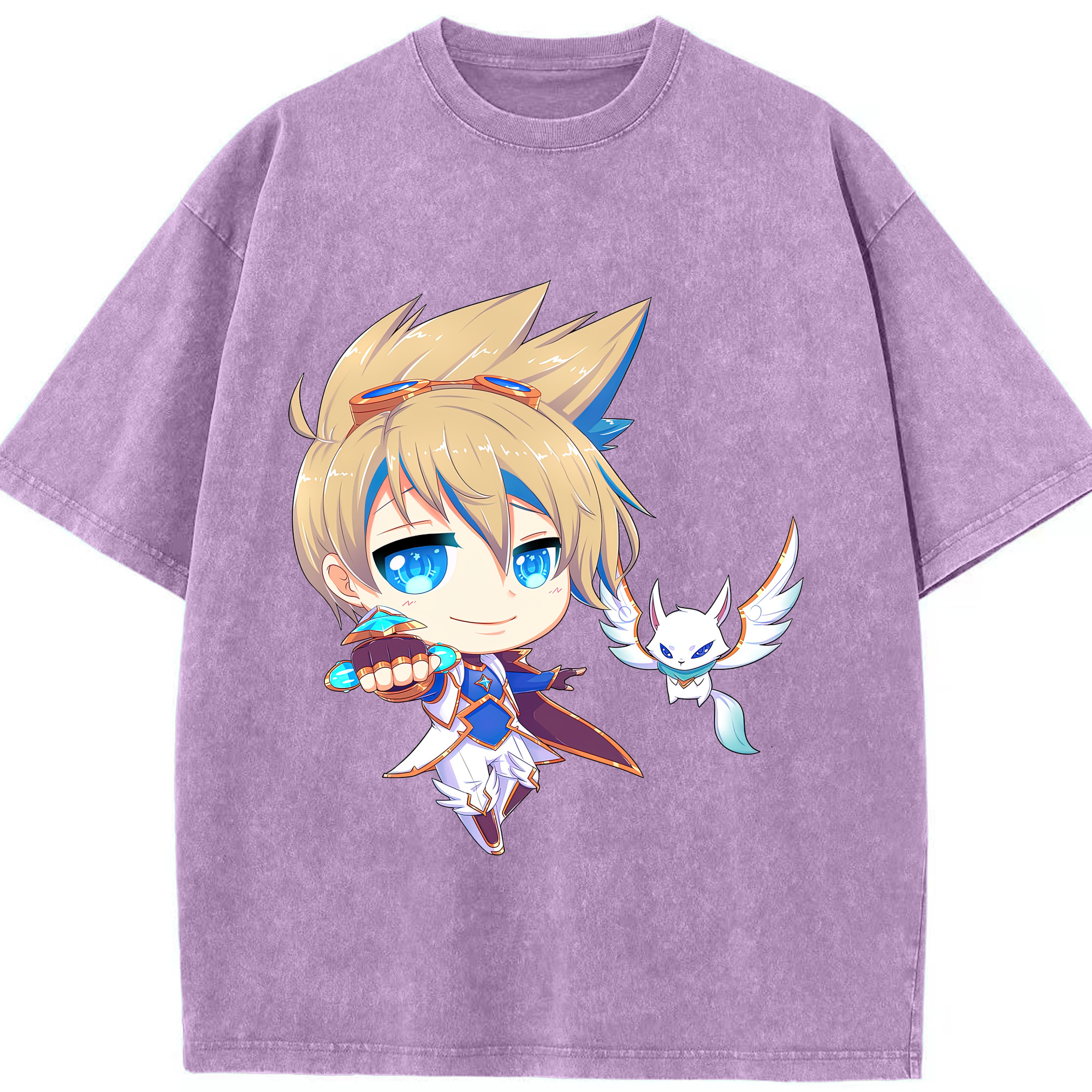 リーグ・オブ・レジェンド League of Legends LOL 綿100% ヴィンテージ風 半袖Tシャツ（フロントプリント）