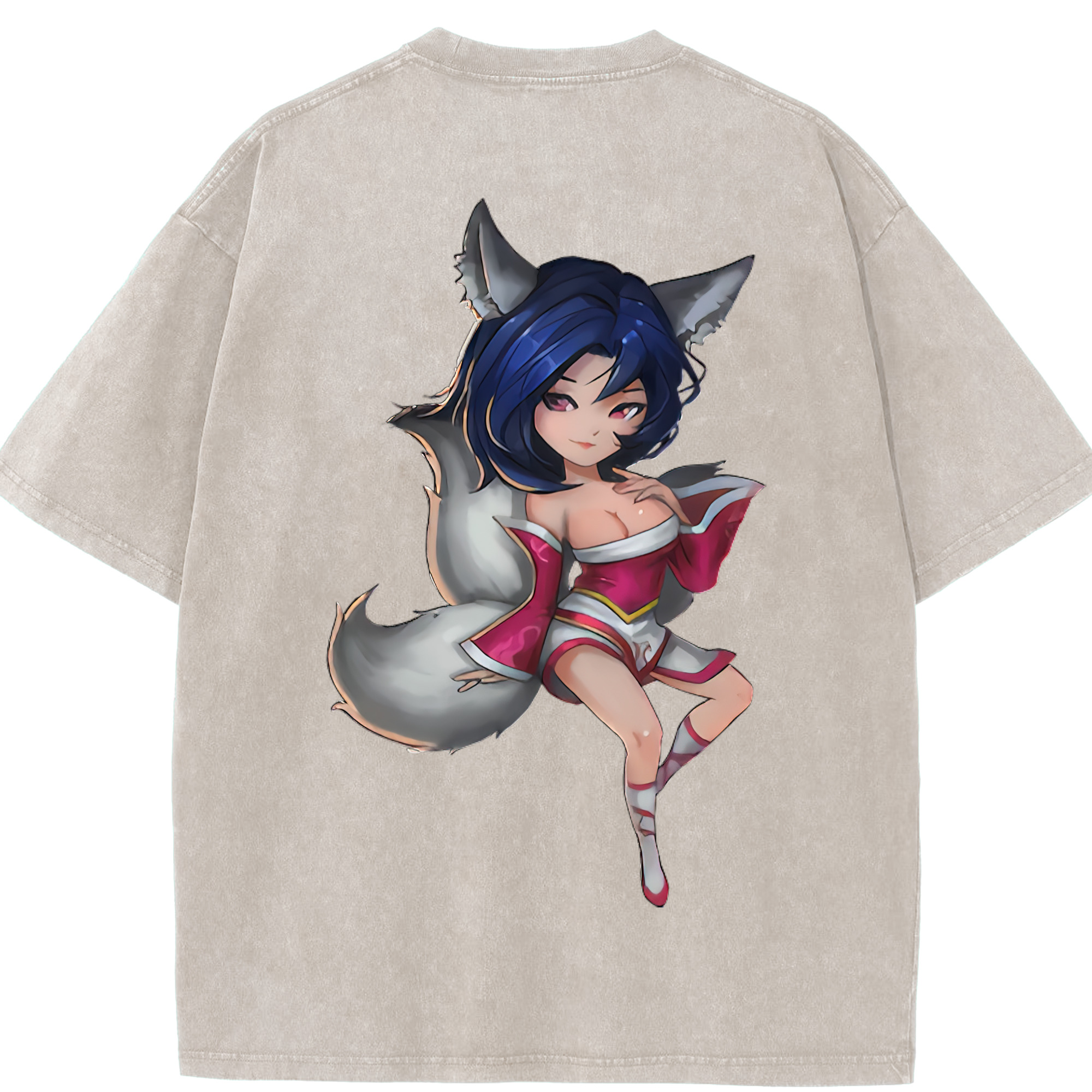 リーグ・オブ・レジェンド League of Legends LOL 綿100% ヴィンテージ風 半袖Tシャツ（背面プリント）
