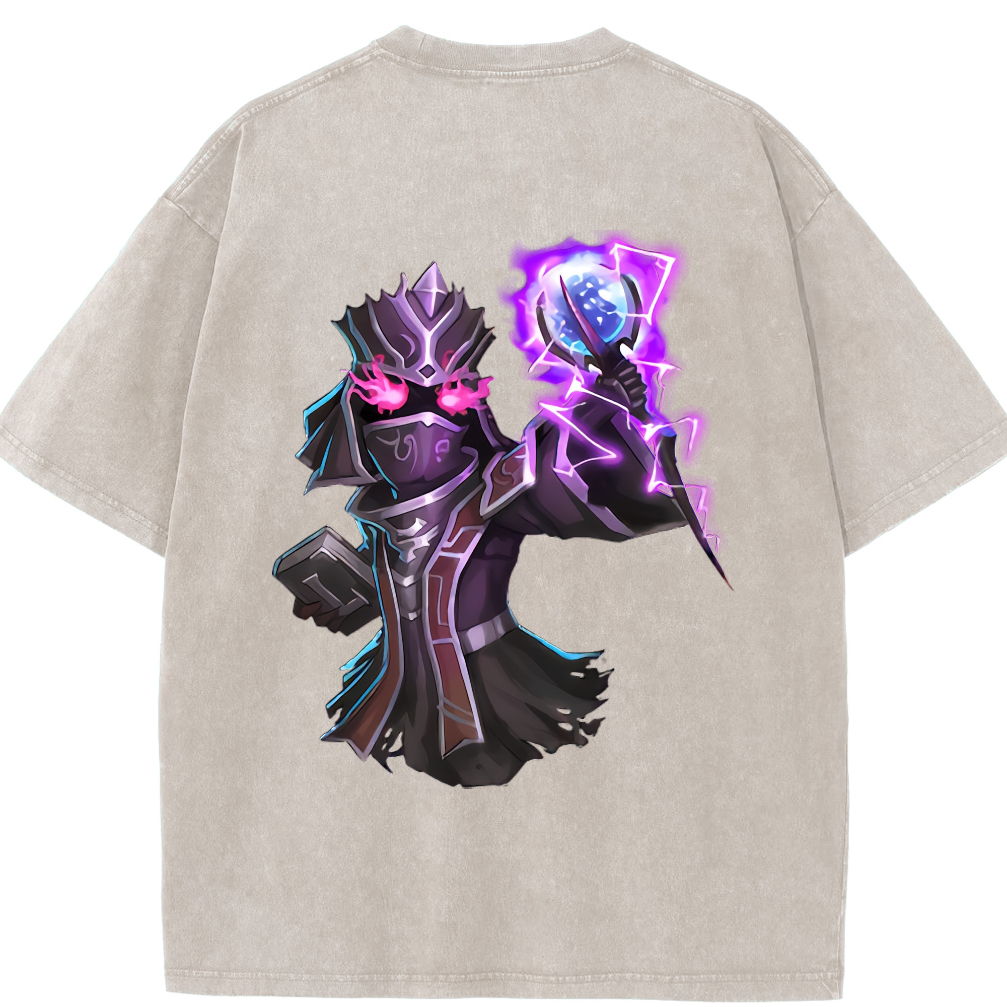 （画像用） リーグ・オブ・レジェンド League of Legends LOL 綿100% ヴィンテージ風 半袖Tシャツ（背面プリント）