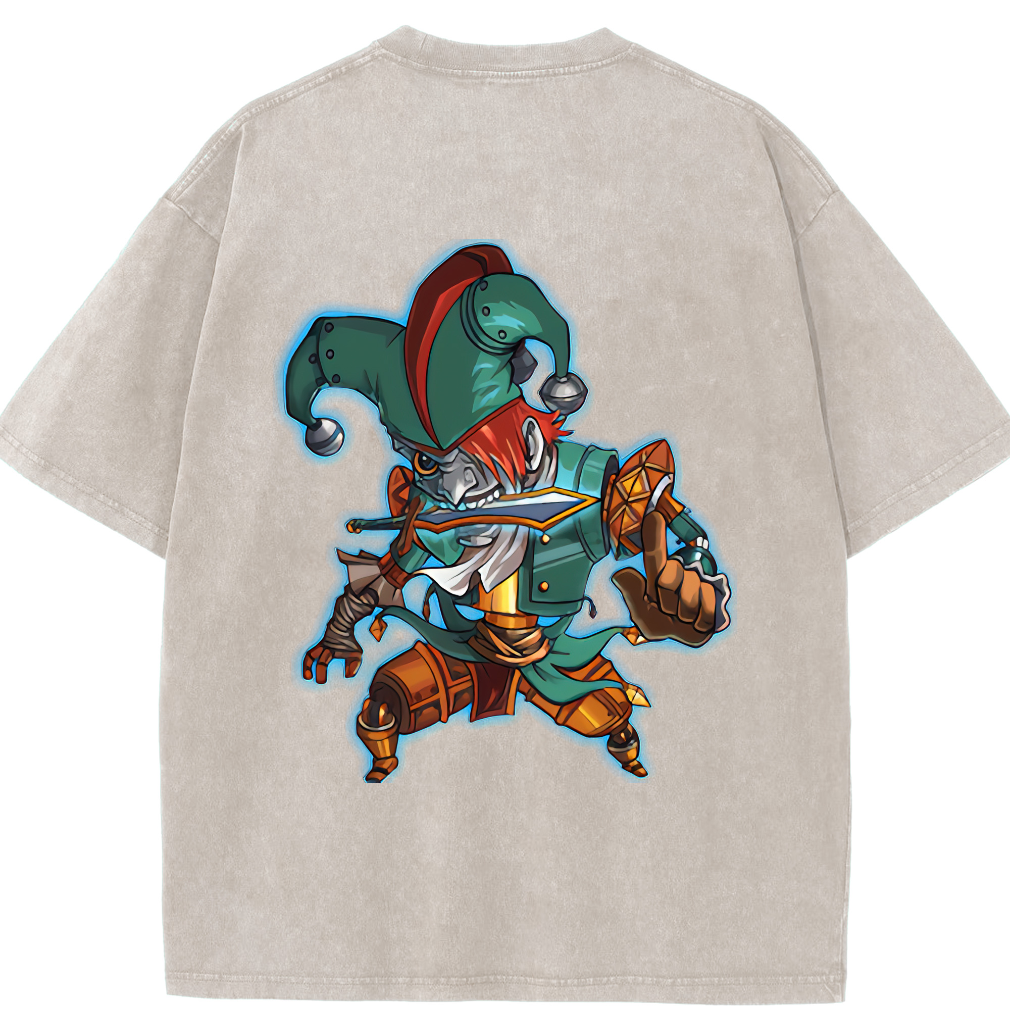 リーグ・オブ・レジェンド League of Legends LOL 綿100% ヴィンテージ風 半袖Tシャツ（背面プリント）