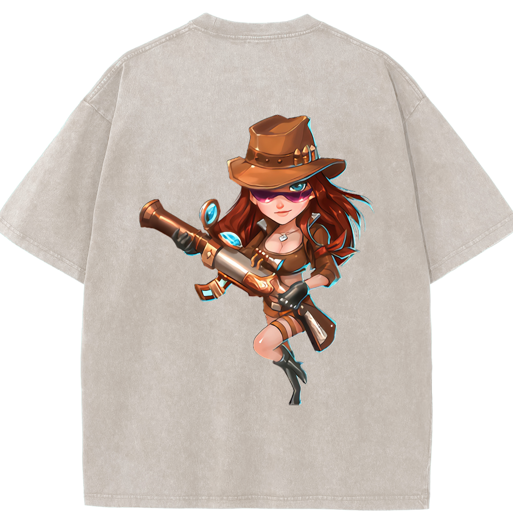 リーグ・オブ・レジェンド League of Legends LOL 綿100% ヴィンテージ風 半袖Tシャツ（背面プリント）