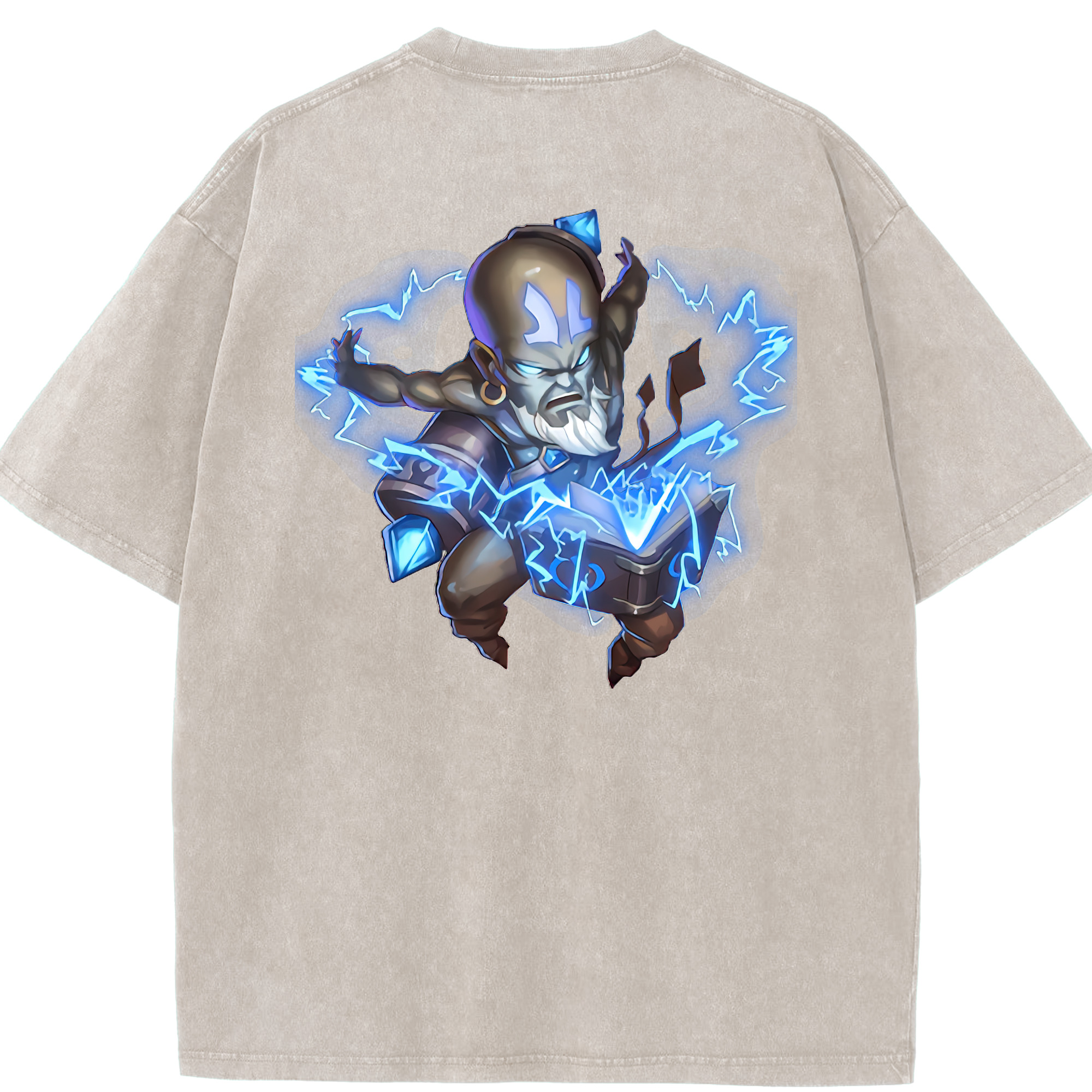 リーグ・オブ・レジェンド League of Legends LOL 綿100% ヴィンテージ風 半袖Tシャツ（背面プリント）