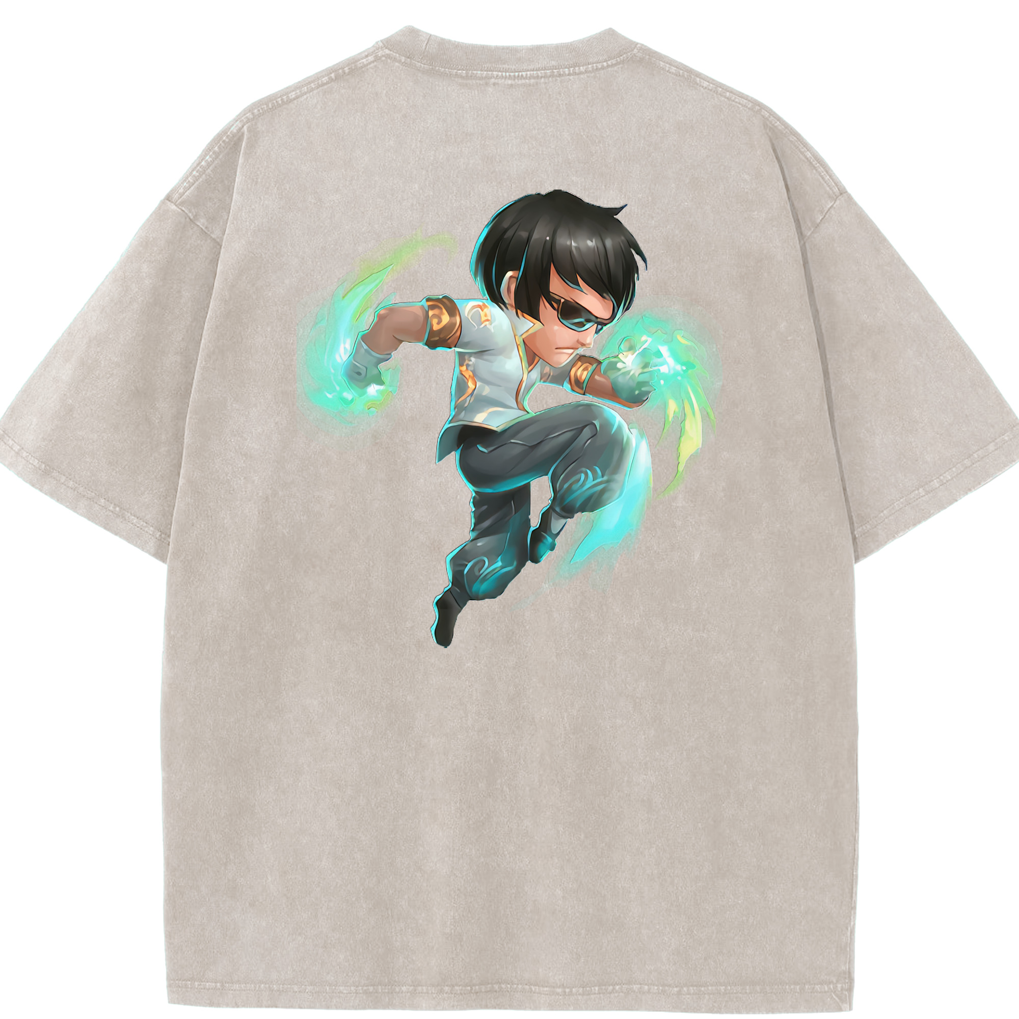 リーグ・オブ・レジェンド League of Legends LOL 綿100% ヴィンテージ風 半袖Tシャツ（背面プリント）