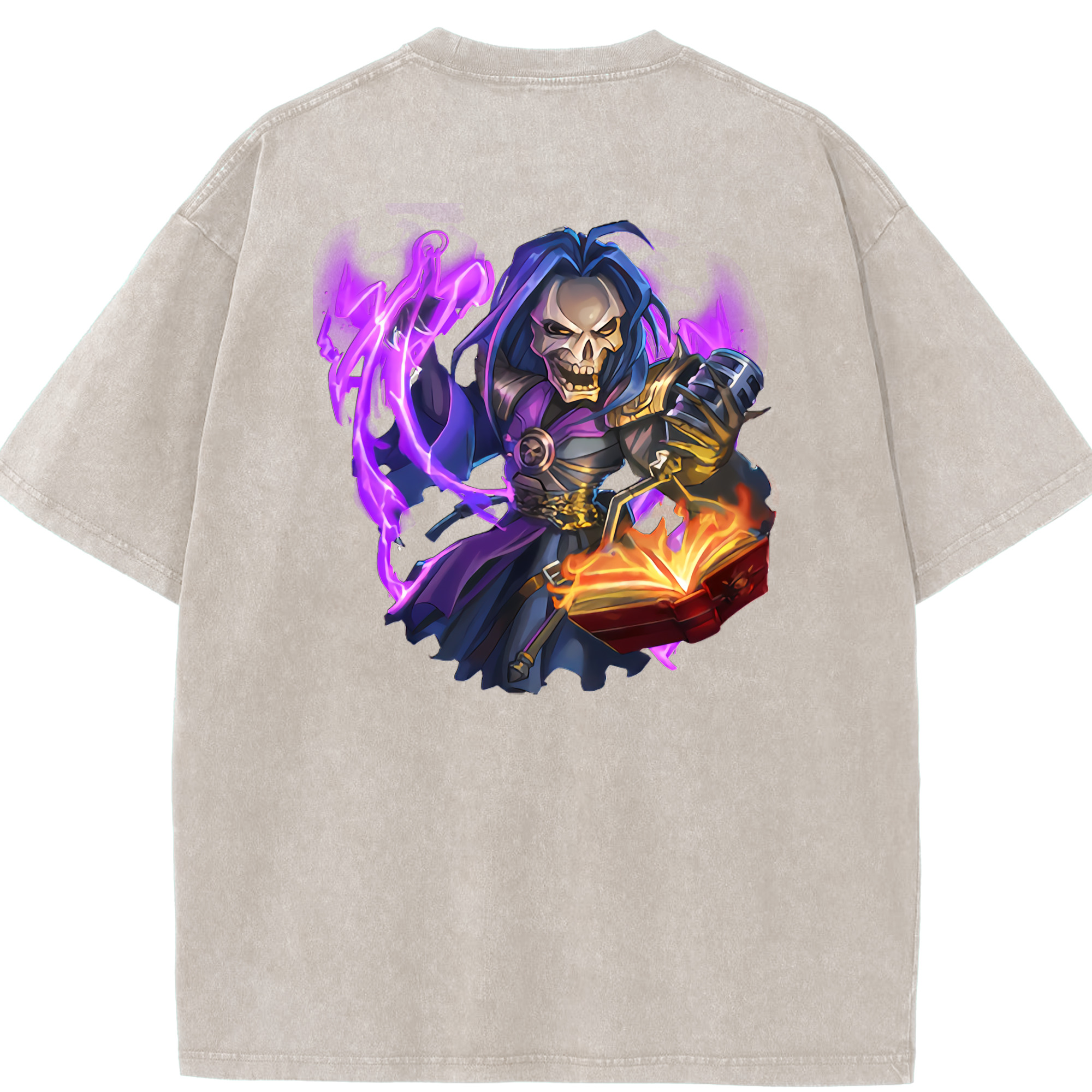 リーグ・オブ・レジェンド League of Legends LOL 綿100% ヴィンテージ風 半袖Tシャツ（背面プリント）