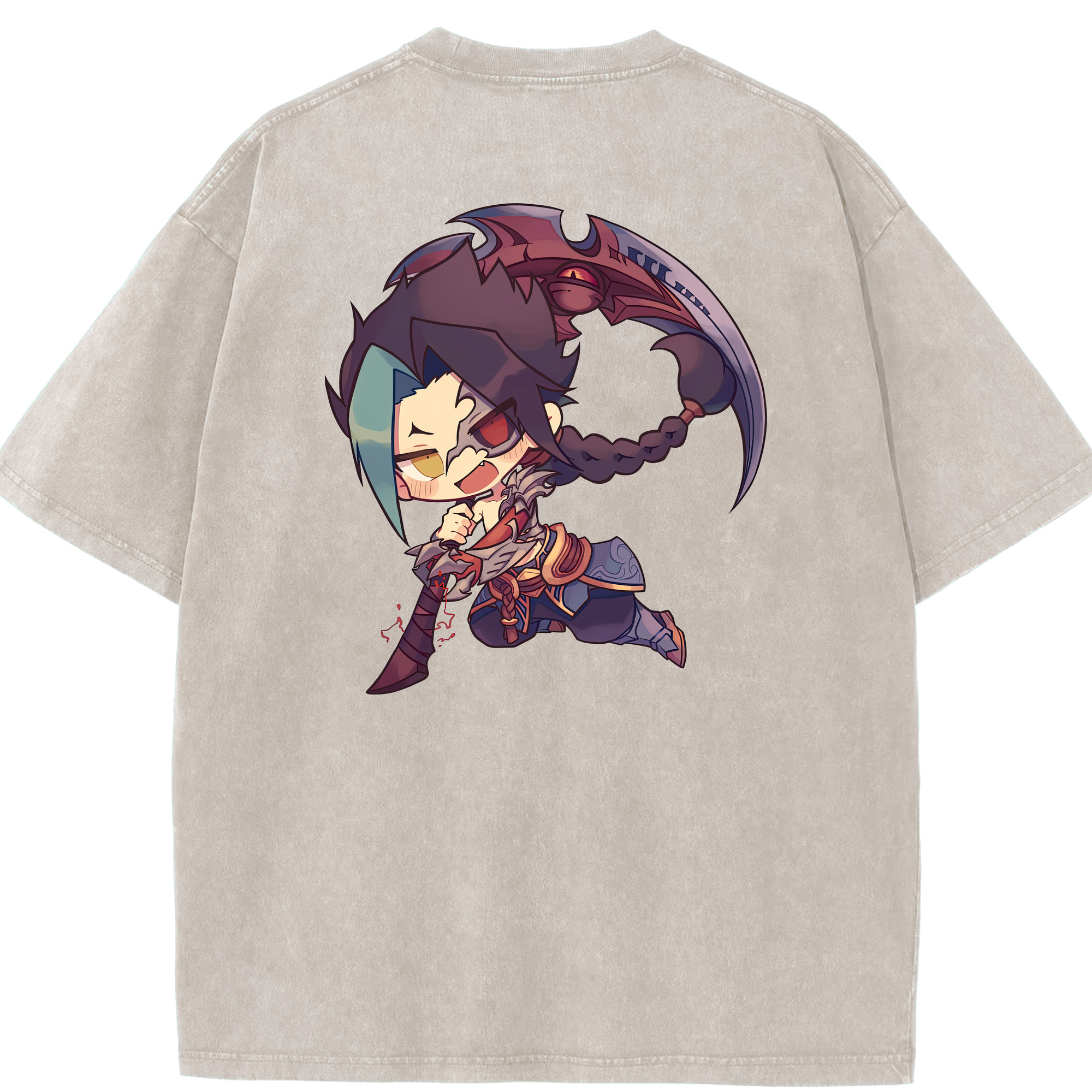 リーグ・オブ・レジェンド League of Legends LOL 綿100% ヴィンテージ風 半袖Tシャツ（背面プリント）