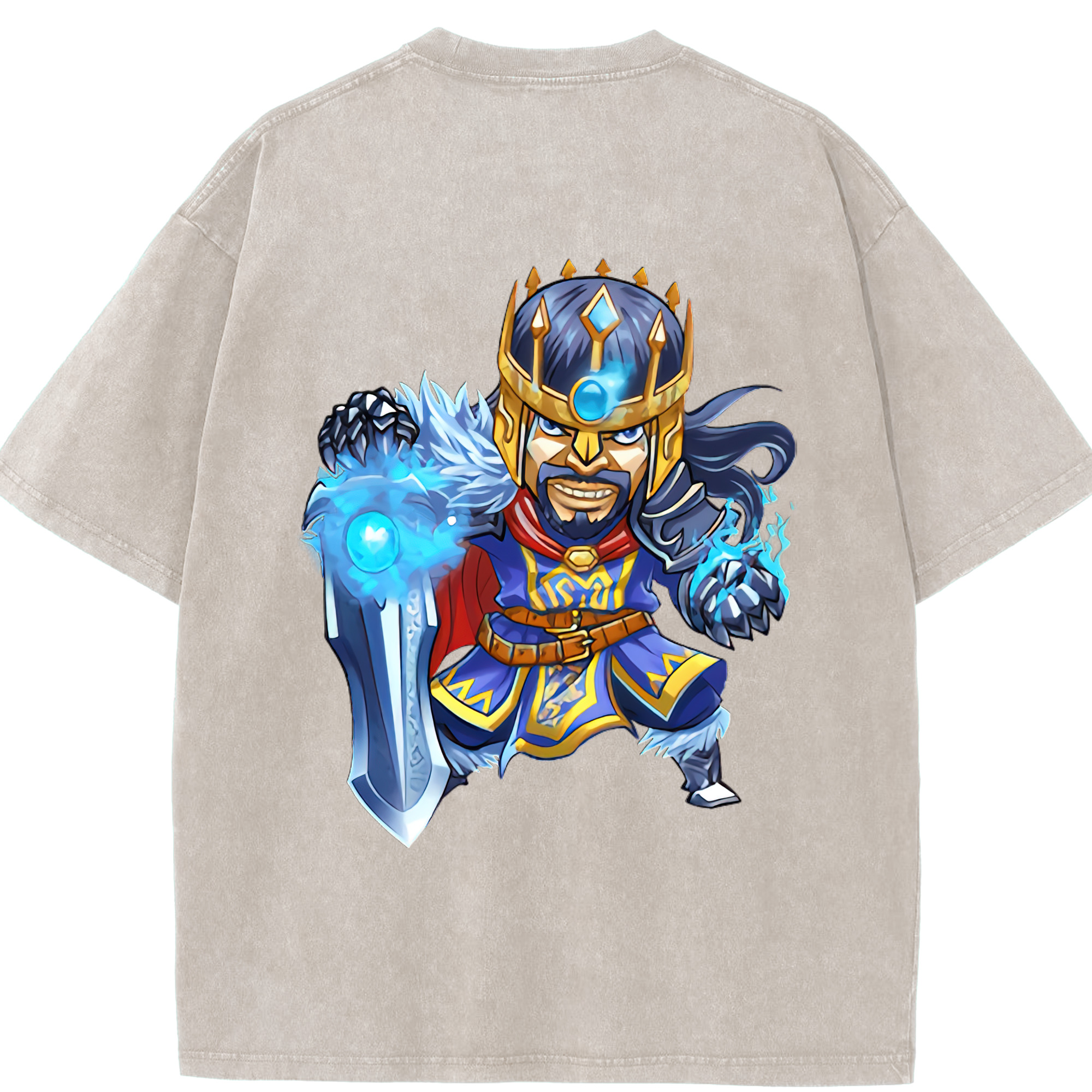 リーグ・オブ・レジェンド League of Legends LOL 綿100% ヴィンテージ風 半袖Tシャツ（背面プリント）