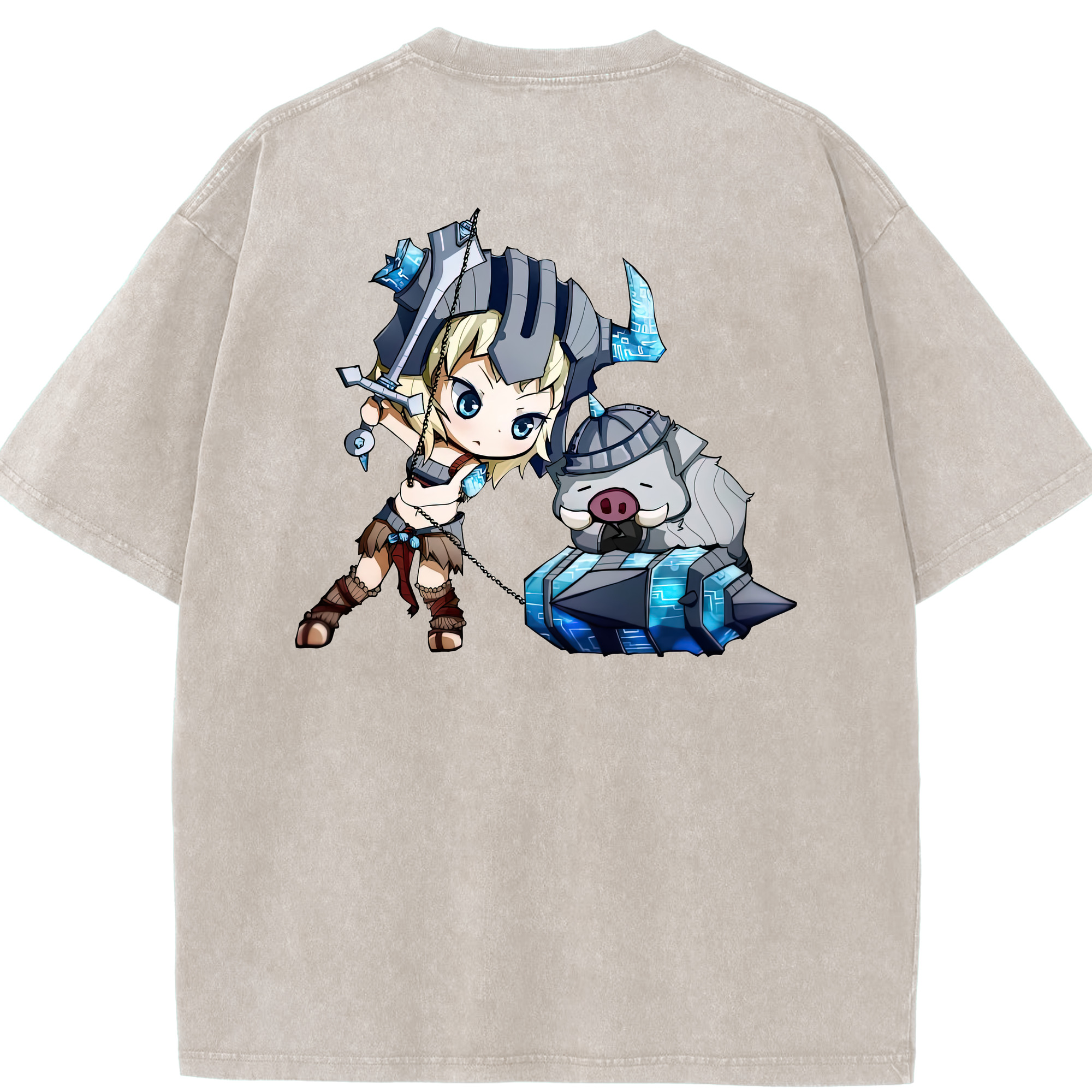 リーグ・オブ・レジェンド League of Legends LOL 綿100% ヴィンテージ風 半袖Tシャツ（背面プリント）