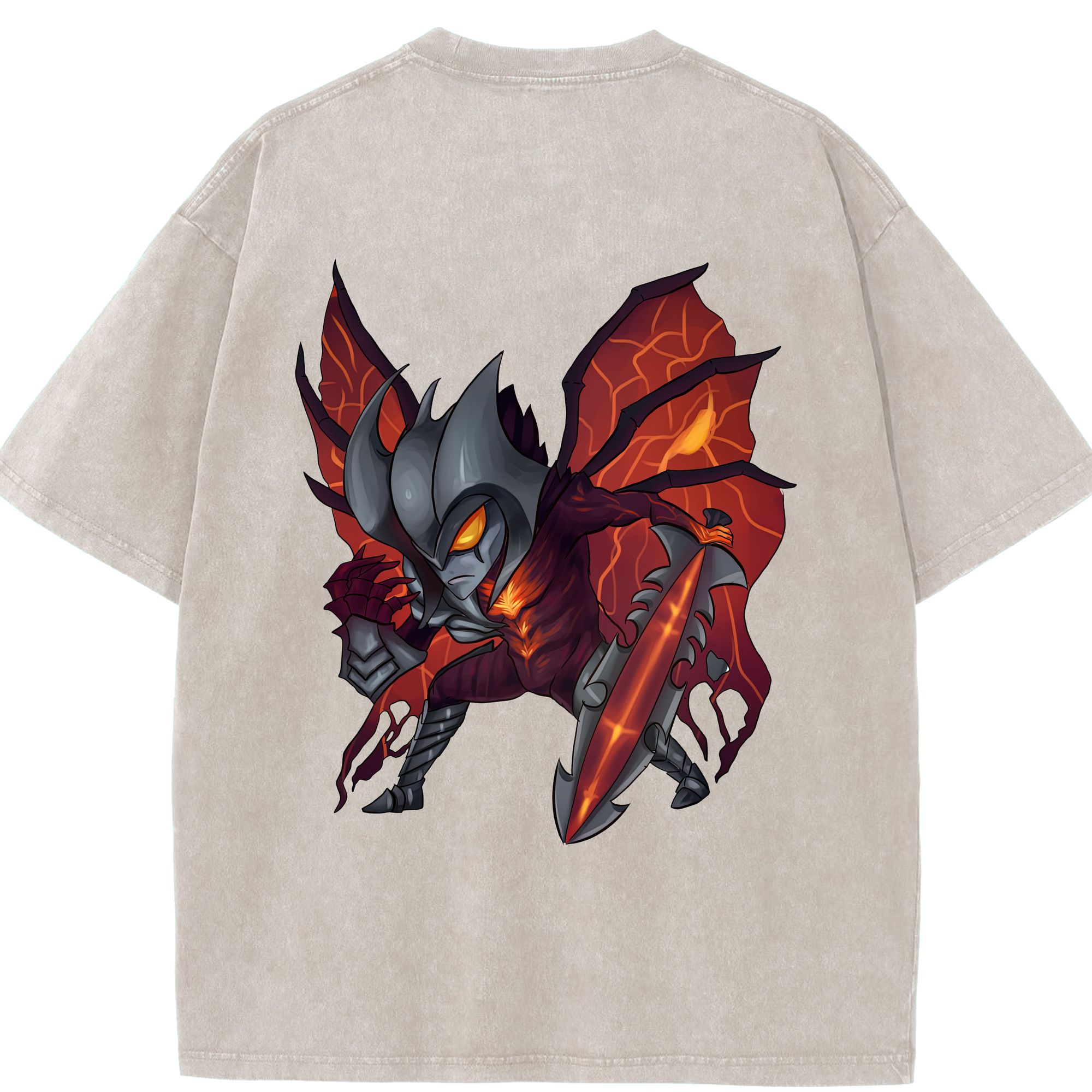 リーグ・オブ・レジェンド League of Legends LOL 綿100% ヴィンテージ風 半袖Tシャツ（背面プリント）