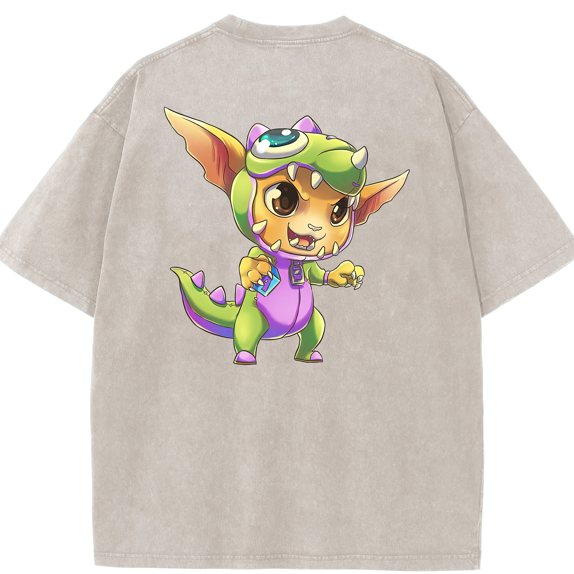 リーグ・オブ・レジェンド League of Legends LOL 綿100% ヴィンテージ風 半袖Tシャツ（背面プリント）