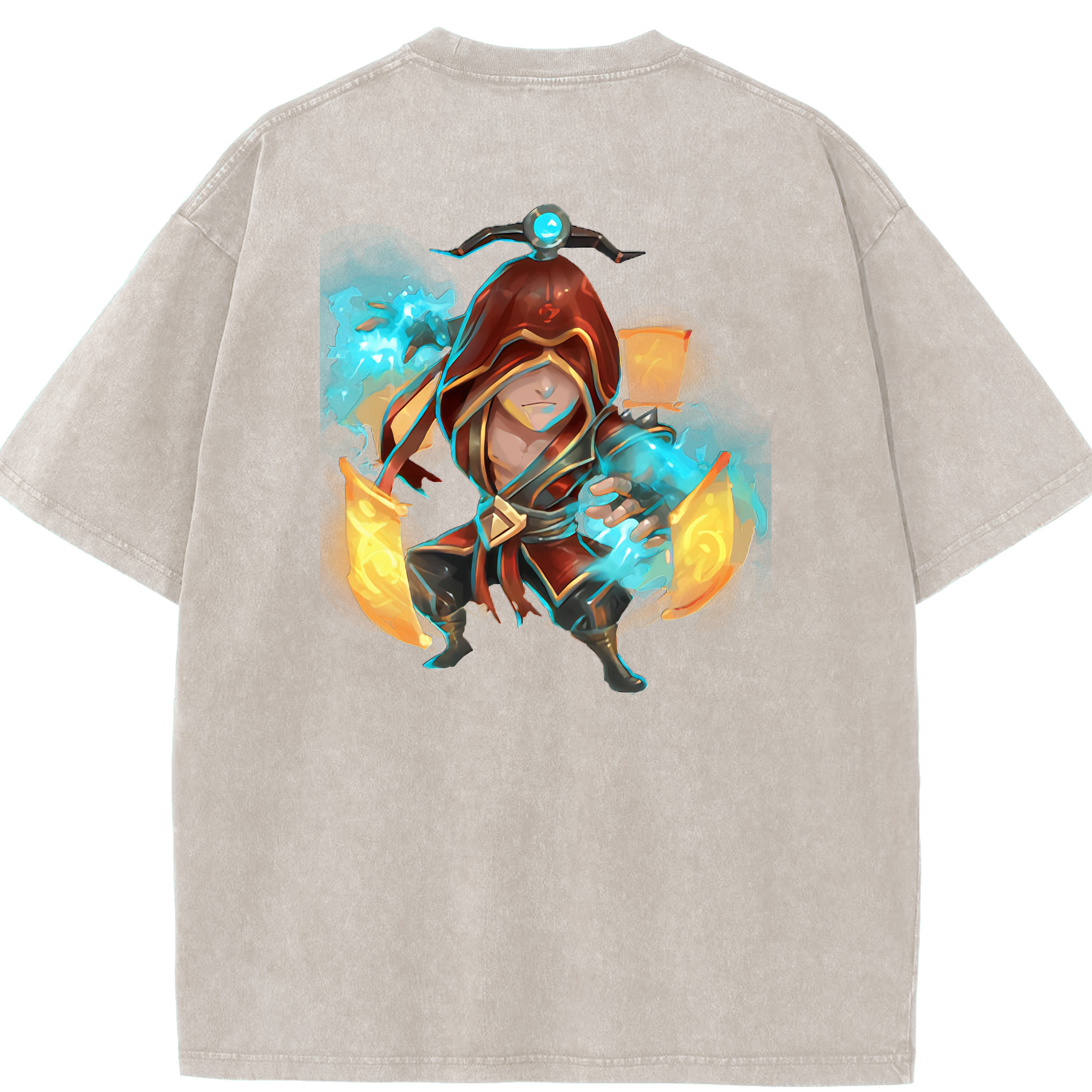 リーグ・オブ・レジェンド League of Legends LOL 綿100% ヴィンテージ風 半袖Tシャツ（背面プリント）