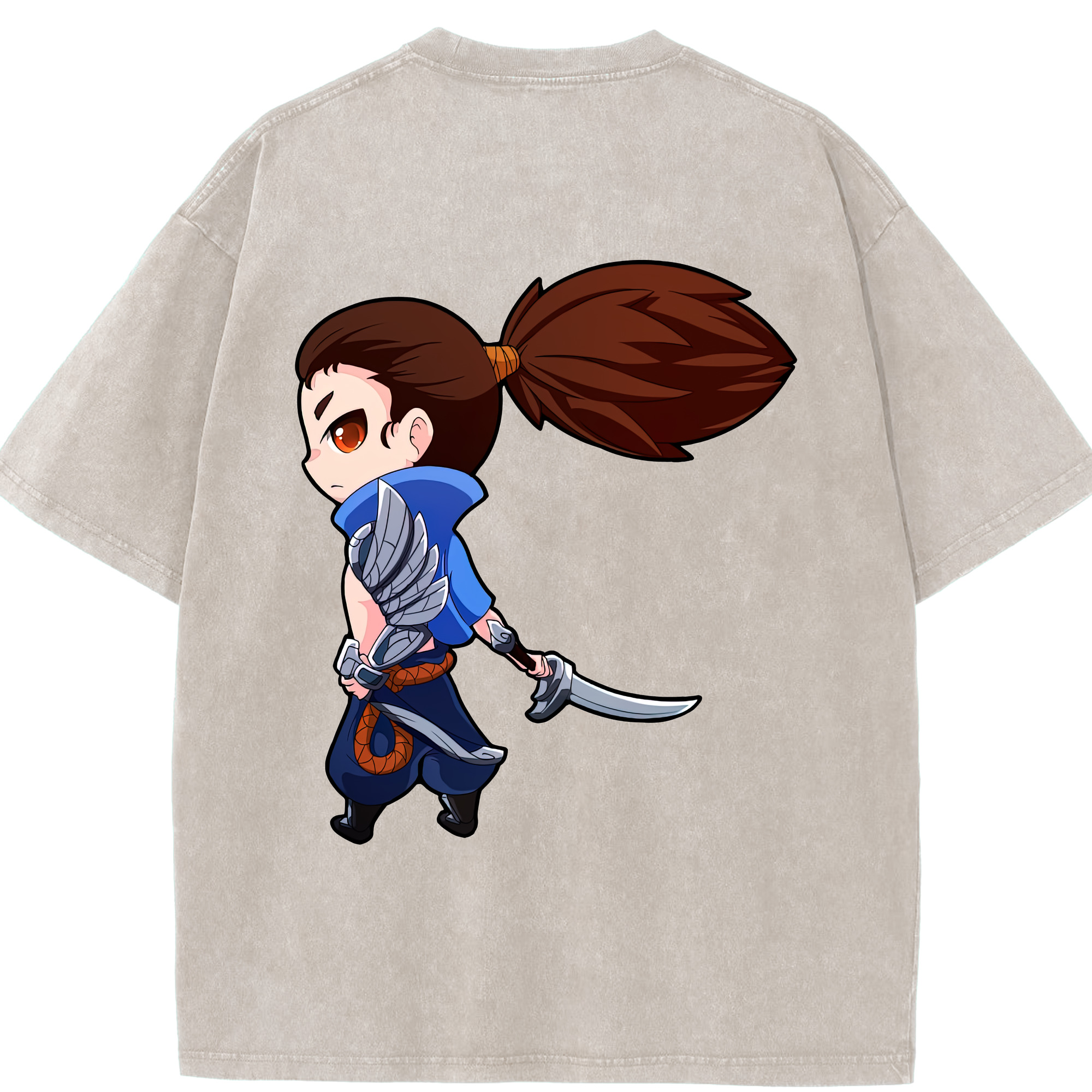 リーグ・オブ・レジェンド League of Legends LOL 綿100% ヴィンテージ風 半袖Tシャツ（背面プリント）