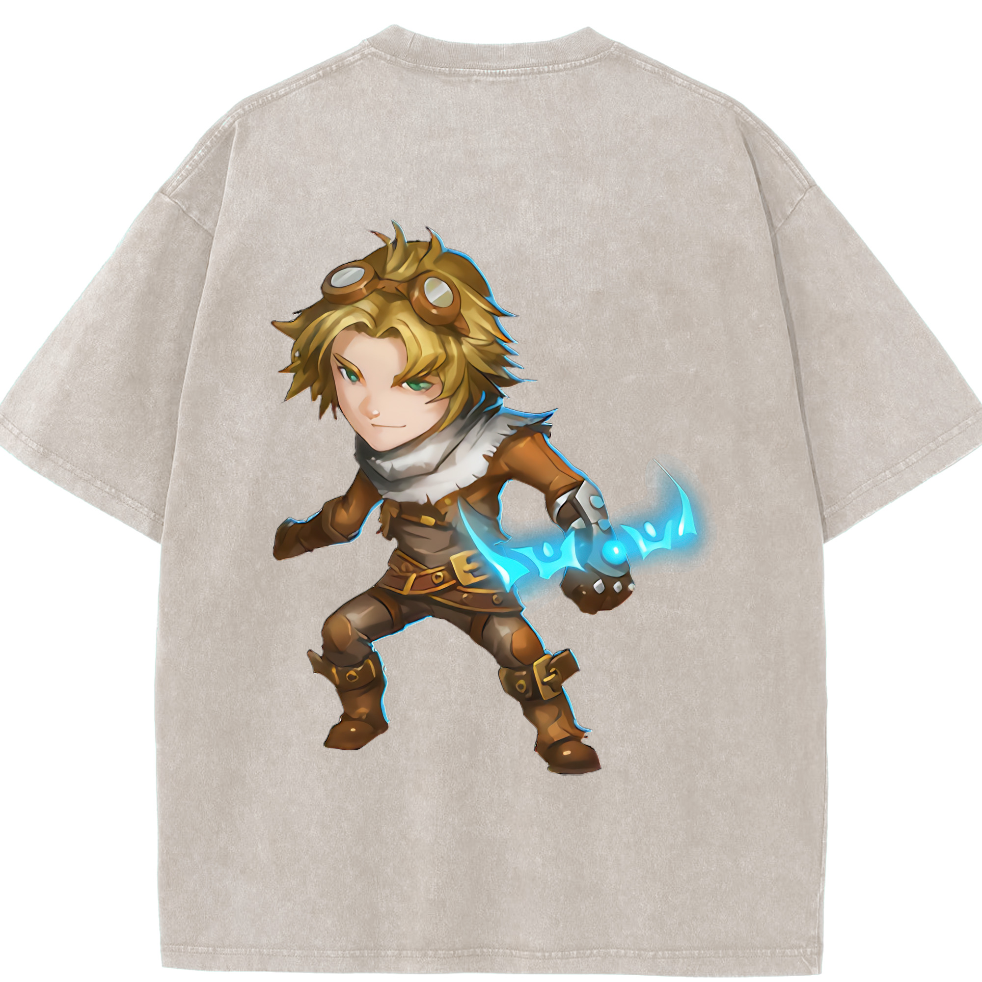 リーグ・オブ・レジェンド League of Legends LOL 綿100% ヴィンテージ風 半袖Tシャツ（背面プリント）