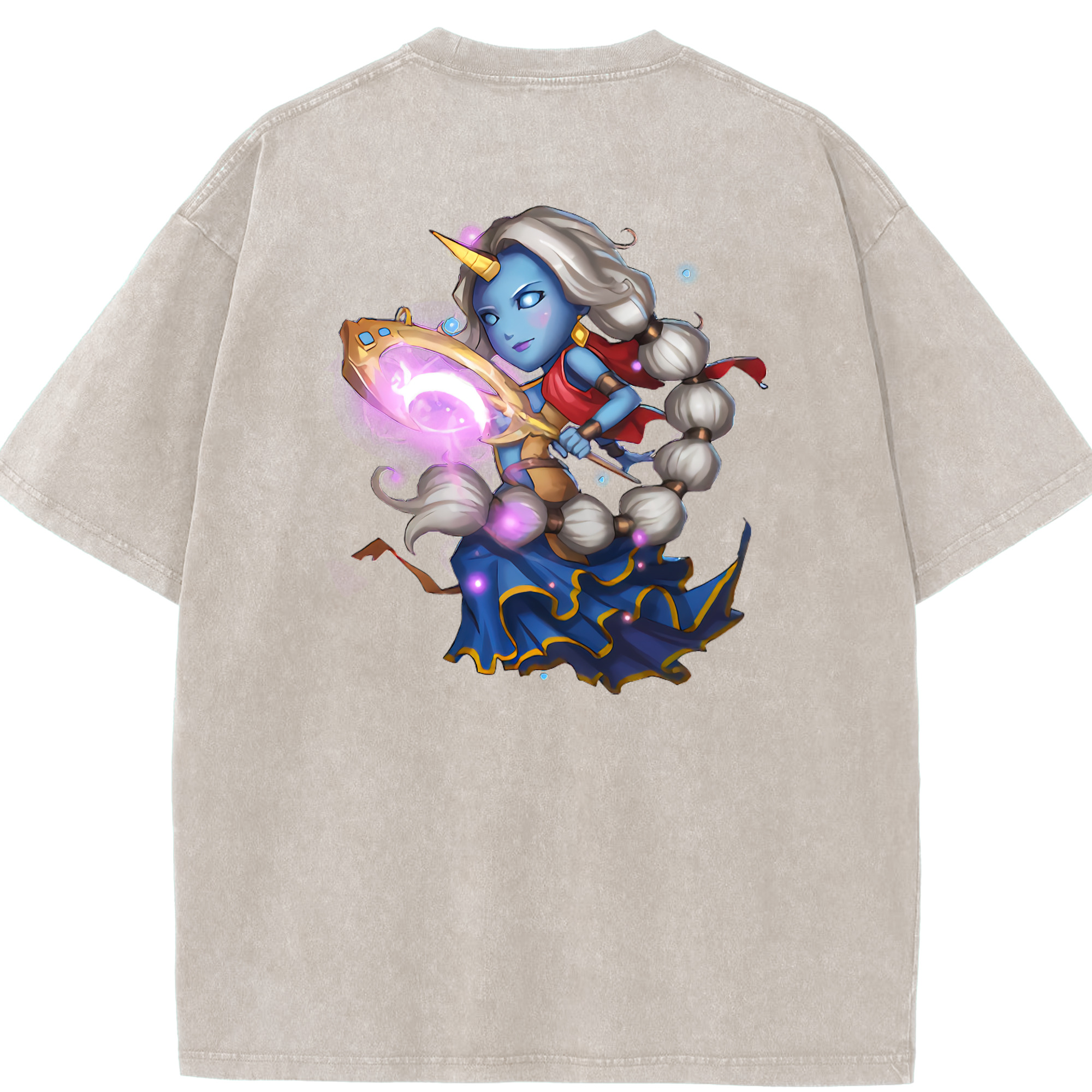 リーグ・オブ・レジェンド League of Legends LOL 綿100% ヴィンテージ風 半袖Tシャツ（背面プリント）
