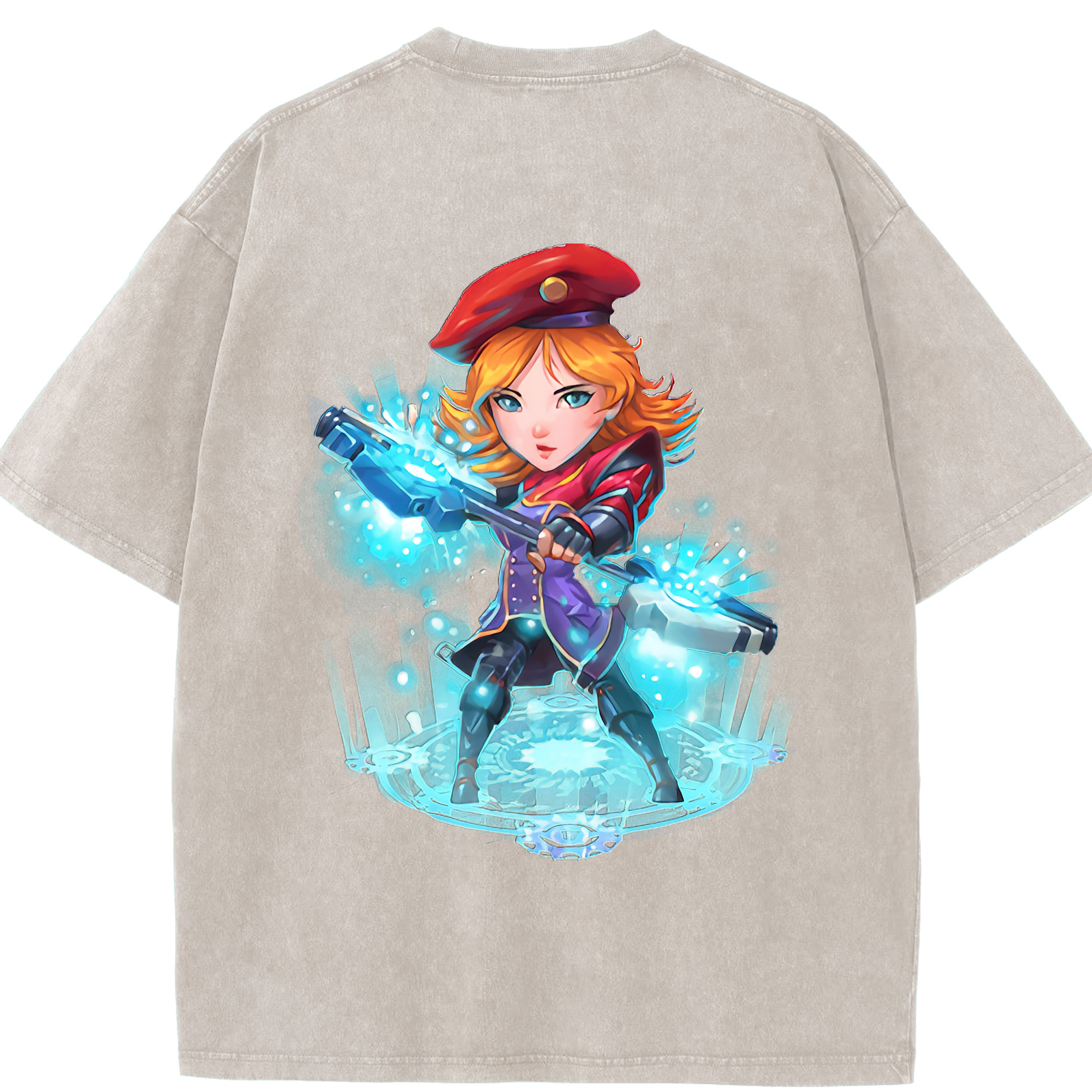リーグ・オブ・レジェンド League of Legends LOL 綿100% ヴィンテージ風 半袖Tシャツ（背面プリント）