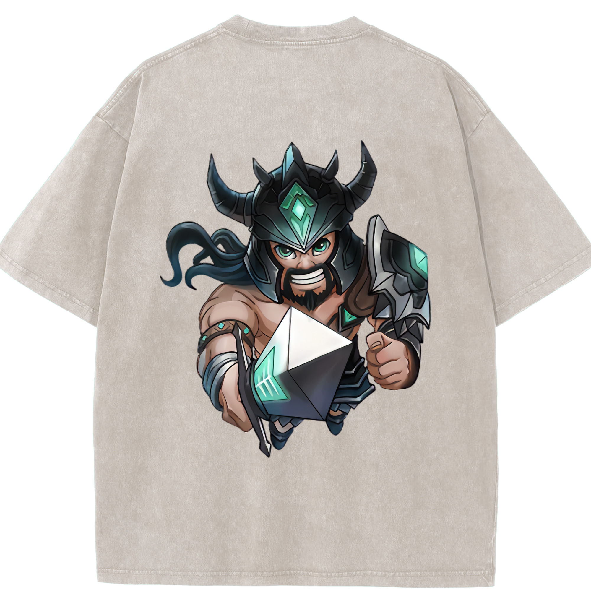 リーグ・オブ・レジェンド League of Legends LOL 綿100% ヴィンテージ風 半袖Tシャツ（背面プリント）