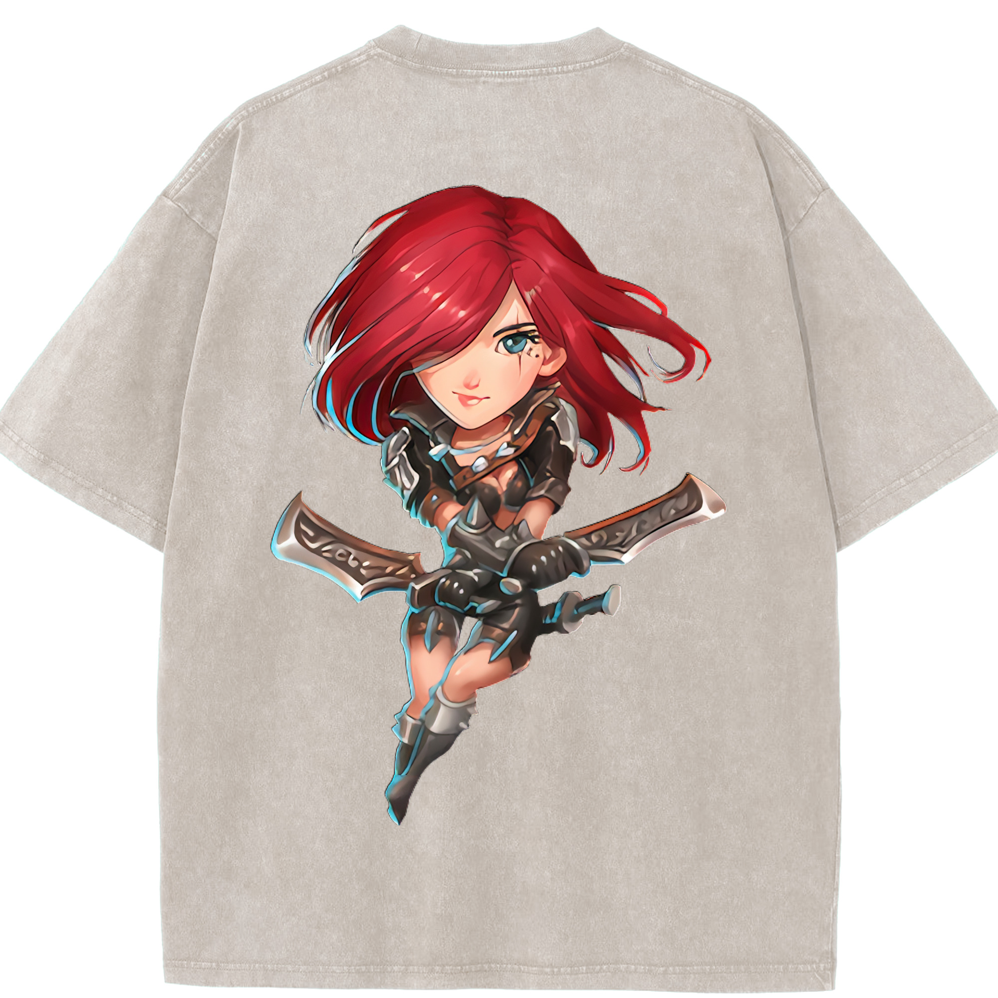リーグ・オブ・レジェンド League of Legends LOL 綿100% ヴィンテージ風 半袖Tシャツ（背面プリント）