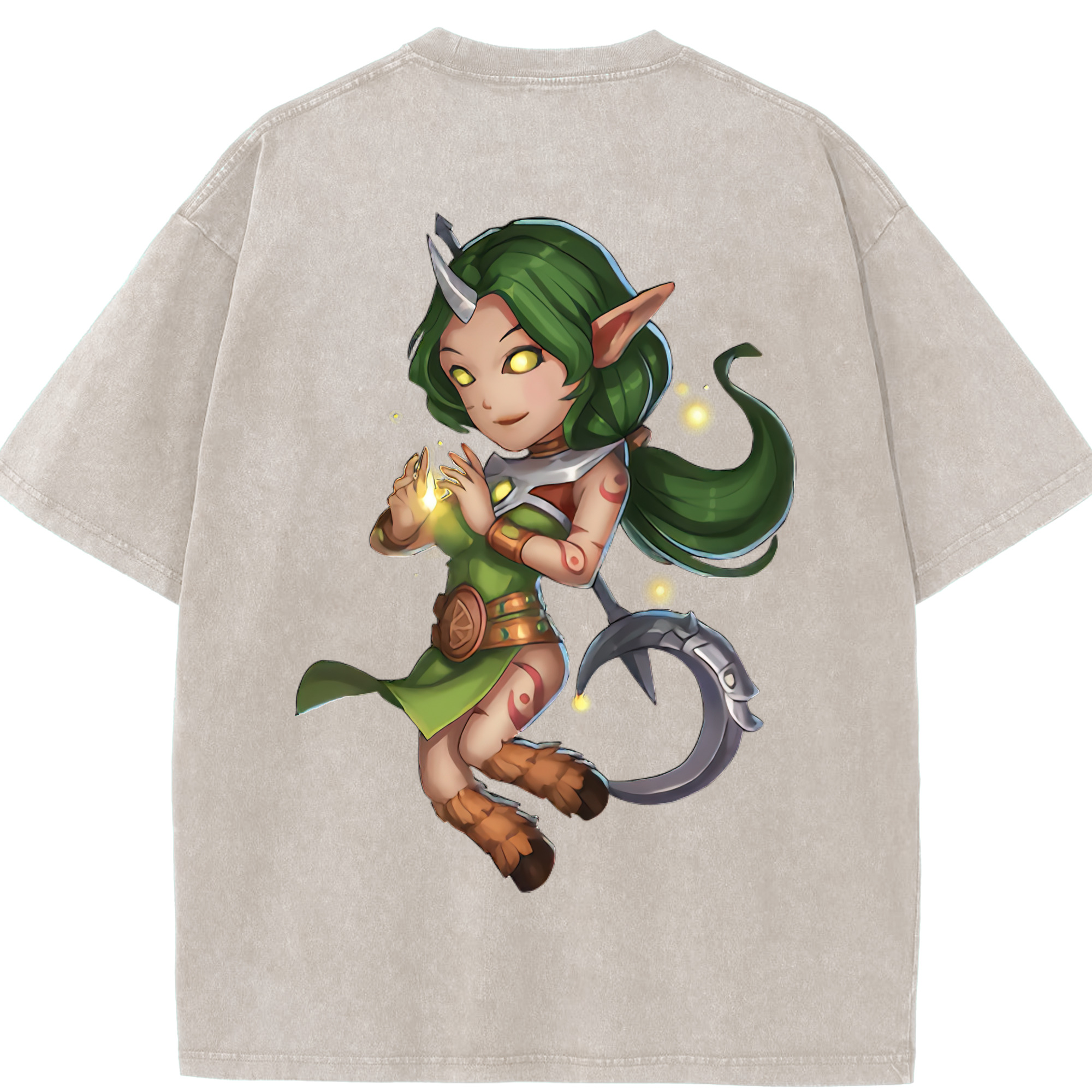 リーグ・オブ・レジェンド League of Legends LOL 綿100% ヴィンテージ風 半袖Tシャツ（背面プリント）