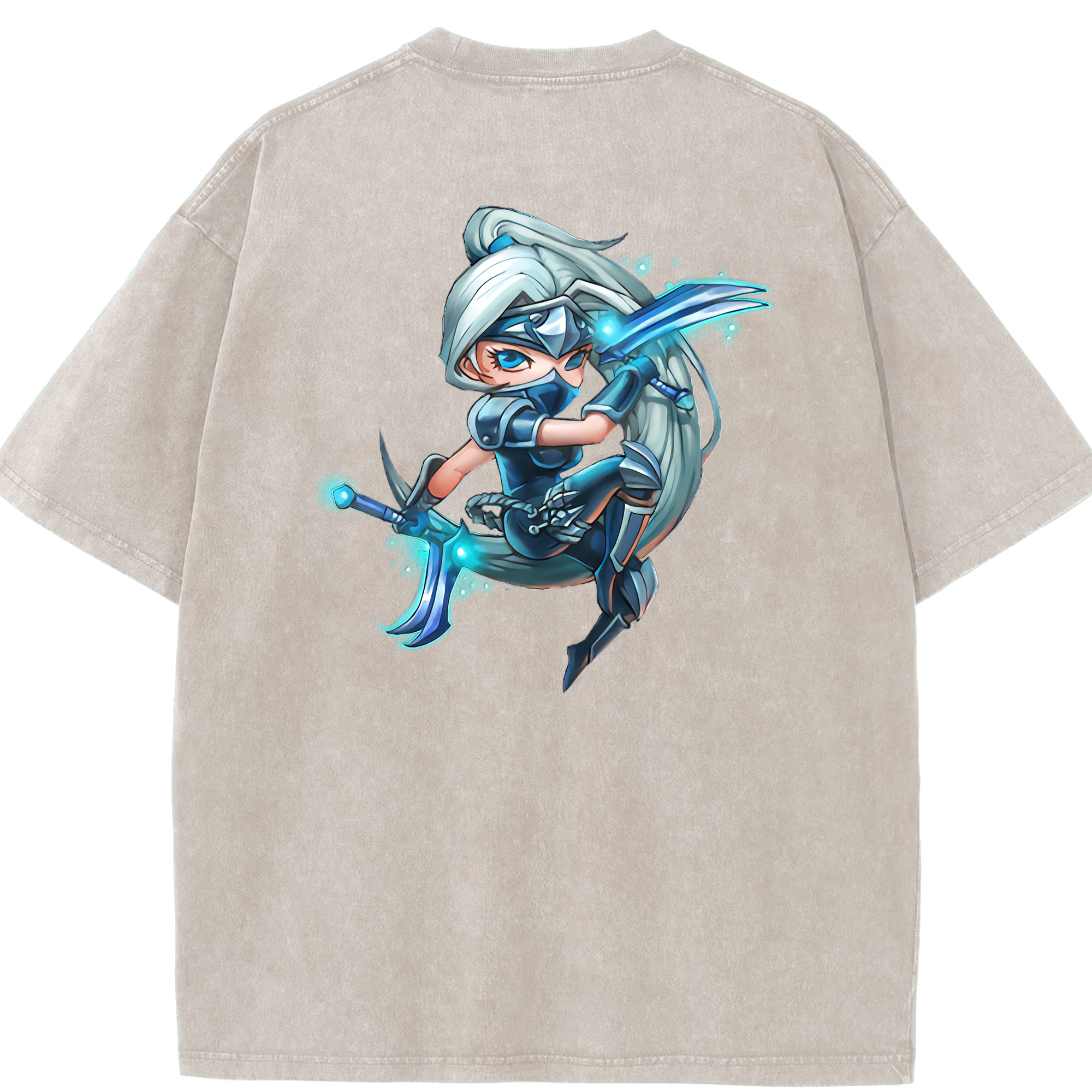 リーグ・オブ・レジェンド League of Legends LOL 綿100% ヴィンテージ風 半袖Tシャツ（背面プリント）