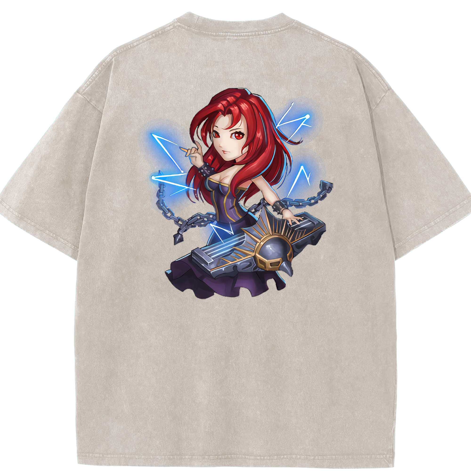 リーグ・オブ・レジェンド League of Legends LOL 綿100% ヴィンテージ風 半袖Tシャツ（背面プリント）