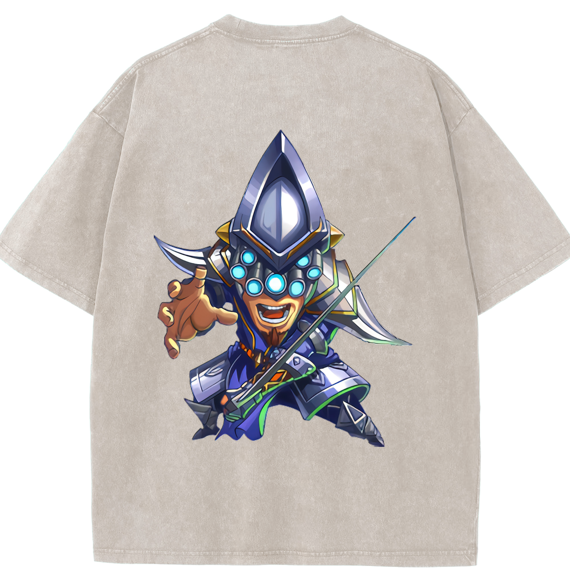 リーグ・オブ・レジェンド League of Legends LOL 綿100% ヴィンテージ風 半袖Tシャツ（背面プリント）