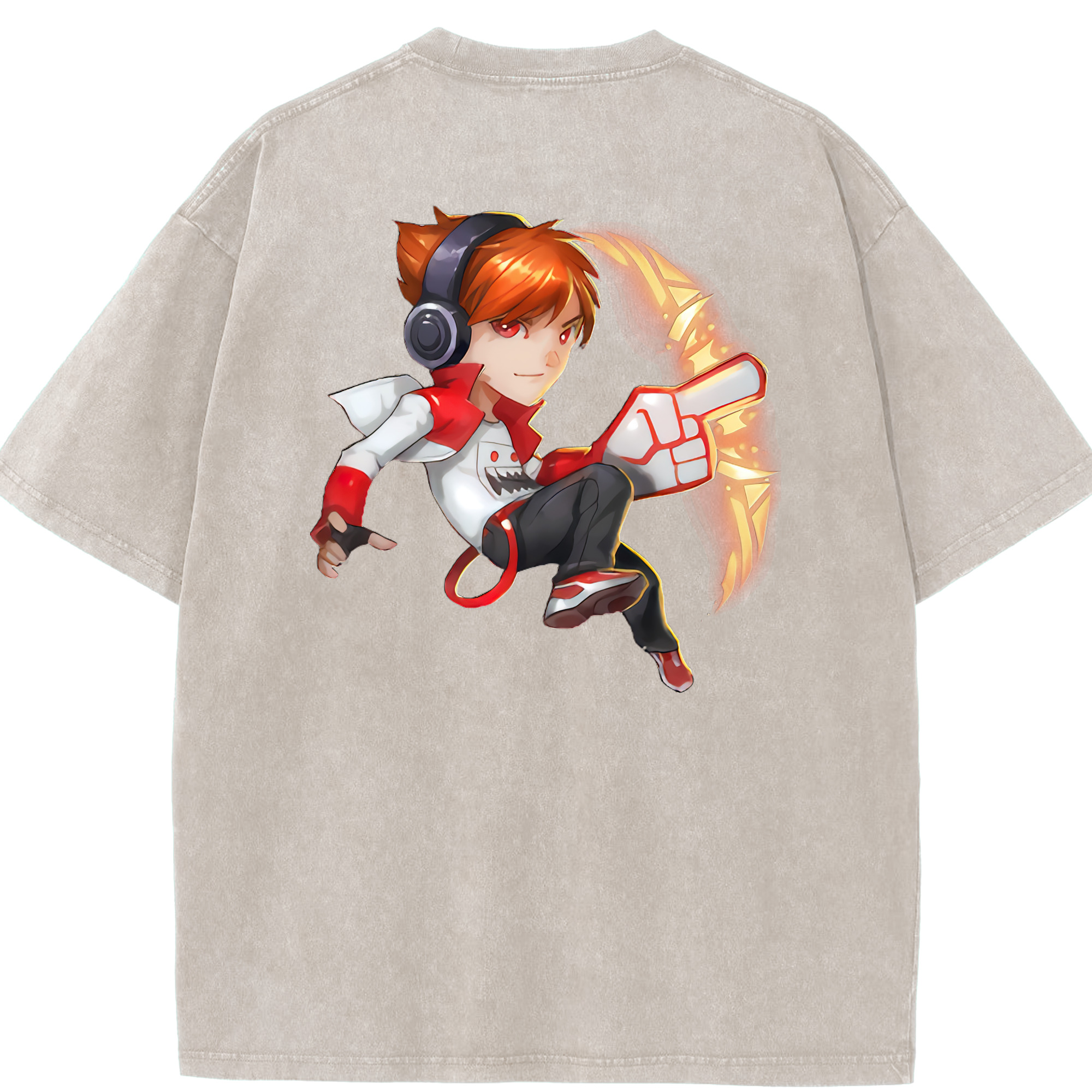 リーグ・オブ・レジェンド League of Legends LOL 綿100% ヴィンテージ風 半袖Tシャツ（背面プリント）