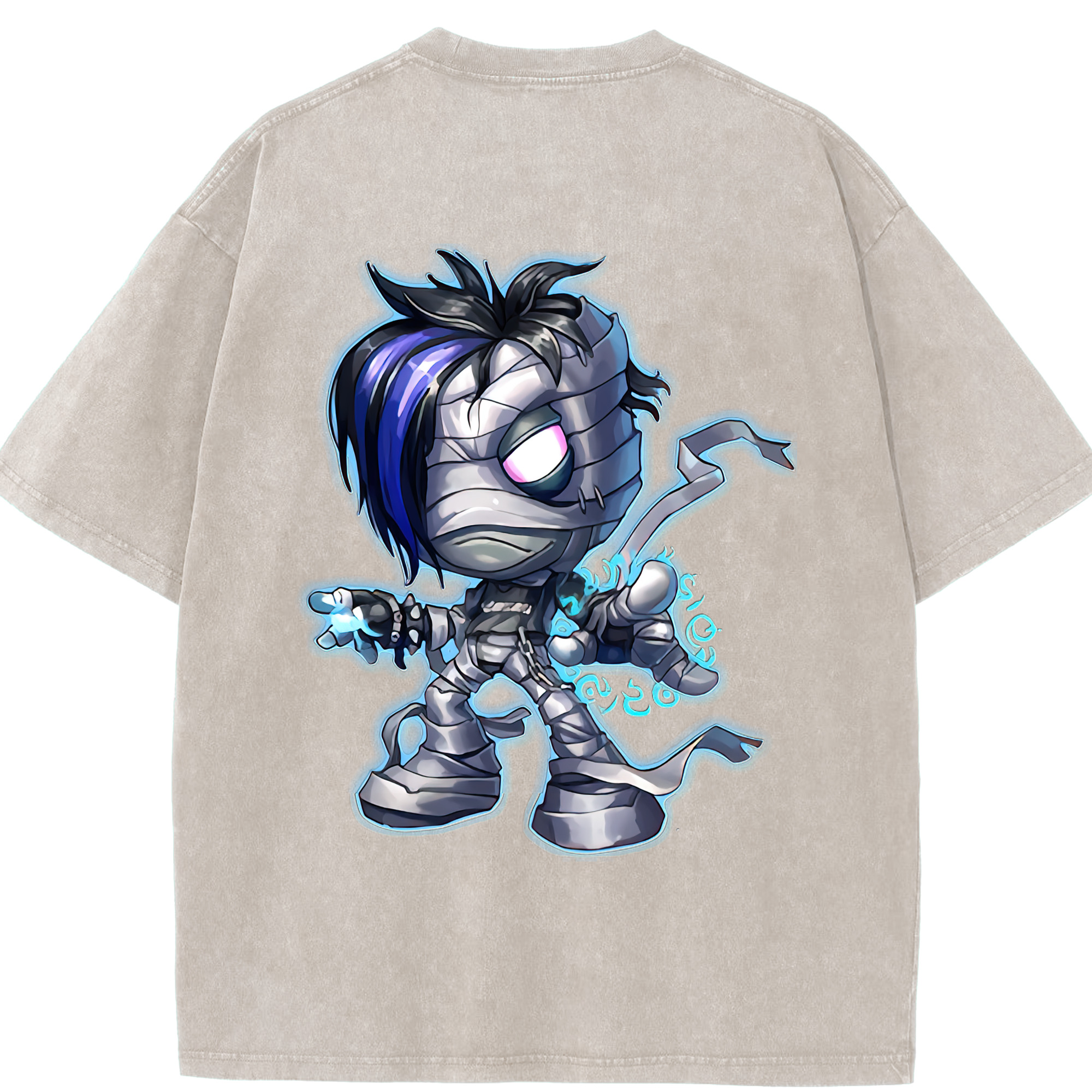 リーグ・オブ・レジェンド League of Legends LOL 綿100% ヴィンテージ風 半袖Tシャツ（背面プリント）