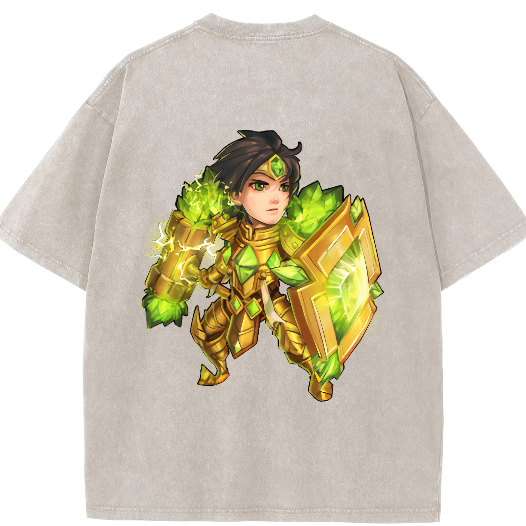 リーグ・オブ・レジェンド League of Legends LOL 綿100% ヴィンテージ風 半袖Tシャツ（背面プリント）