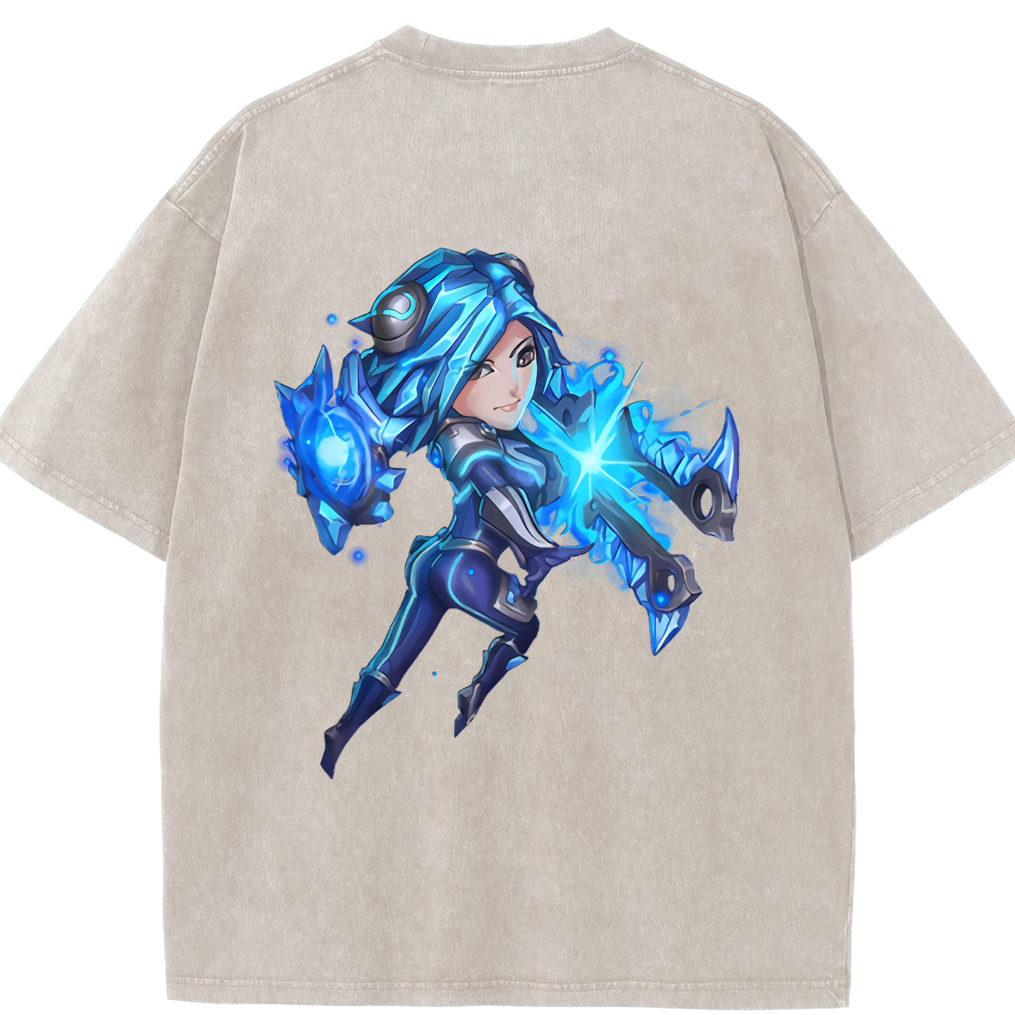 リーグ・オブ・レジェンド League of Legends LOL 綿100% ヴィンテージ風 半袖Tシャツ（背面プリント）